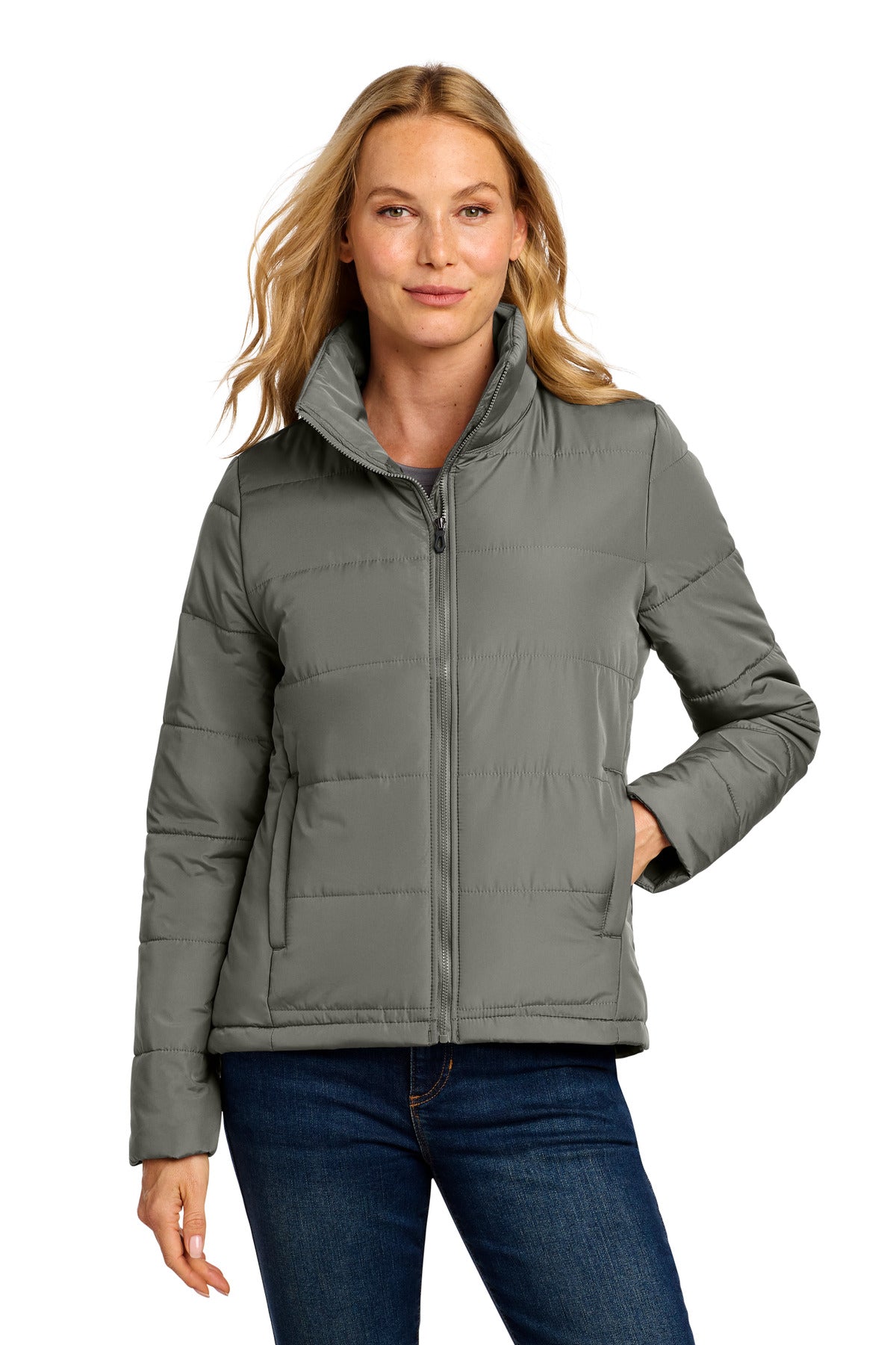 Port Authority Women's Puffer Jacket L852 - Shadow Grey
