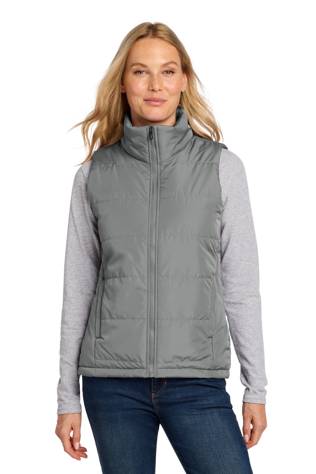 Port Authority Women's Puffer Vest L853 - Shadow Grey