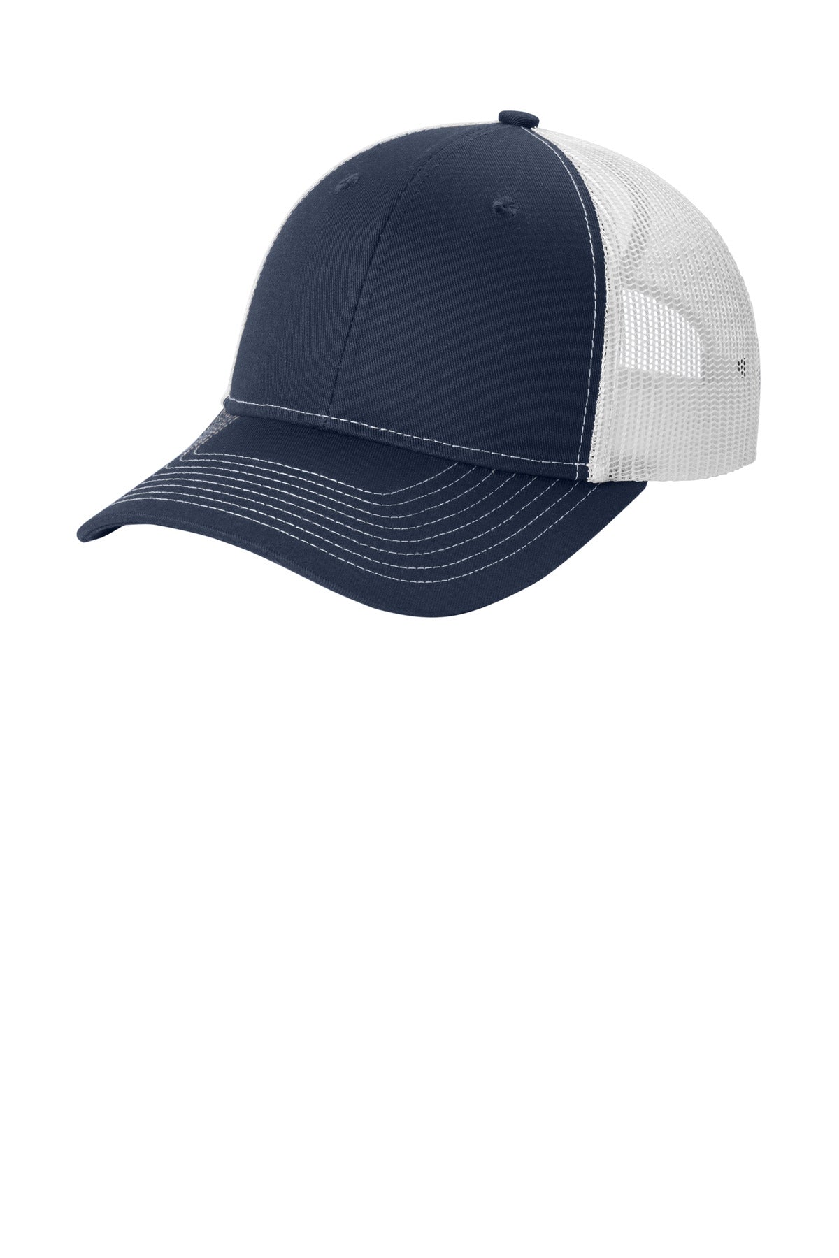 Port Authority Snapback Ponytail Trucker Cap LC401 - True Navy/ White