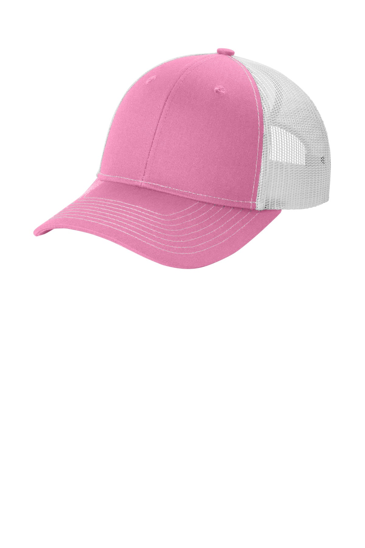 Port Authority Snapback Ponytail Trucker Cap LC401 - True Pink/ White