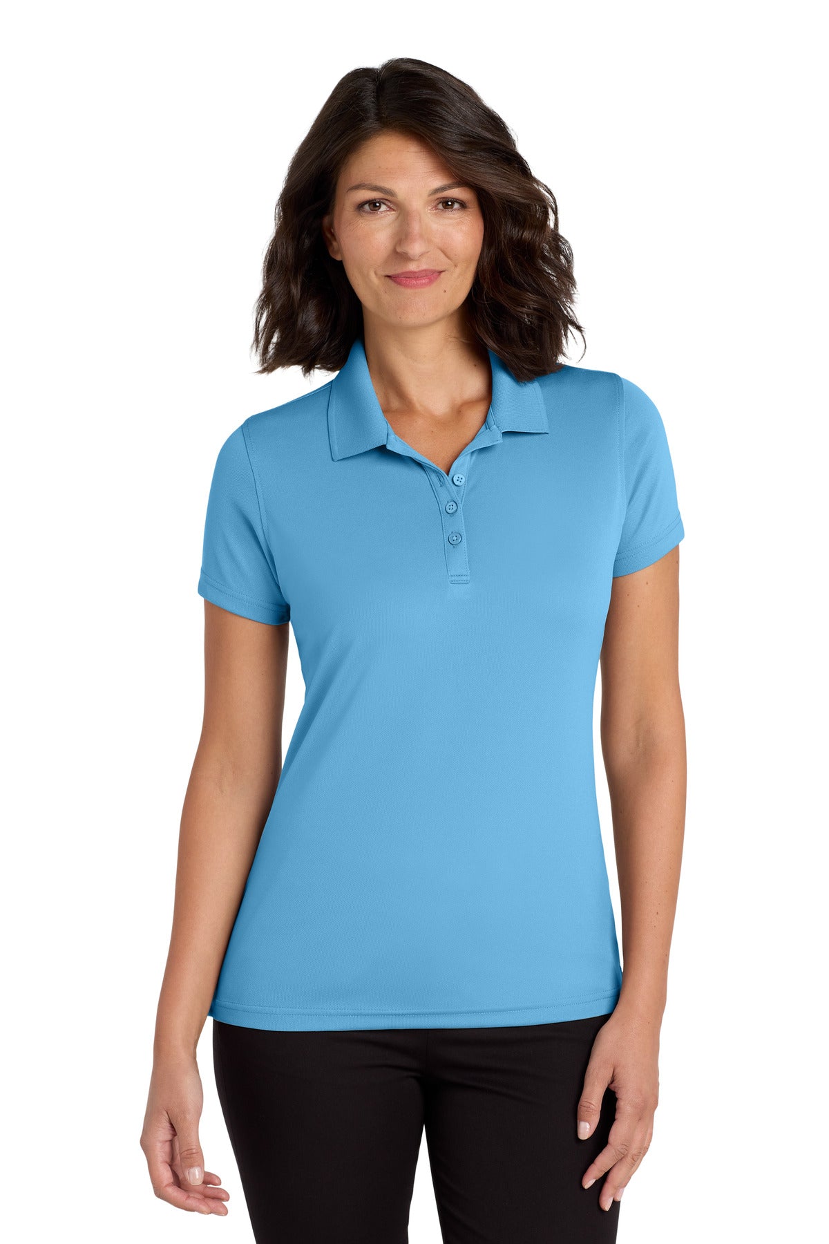 Port Authority Women's Dry Zone UV Micro-Mesh Polo. LK110 - Carolina Blue