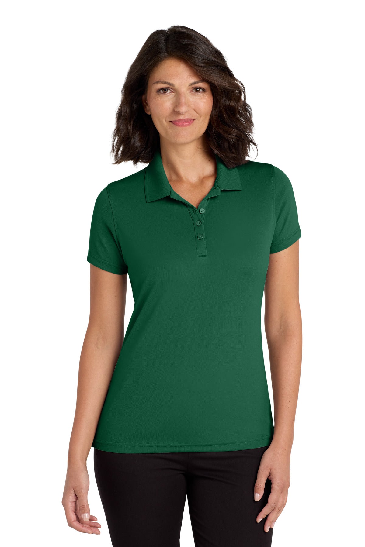 Port Authority Women's Dry Zone UV Micro-Mesh Polo. LK110 - Deep Forest Green