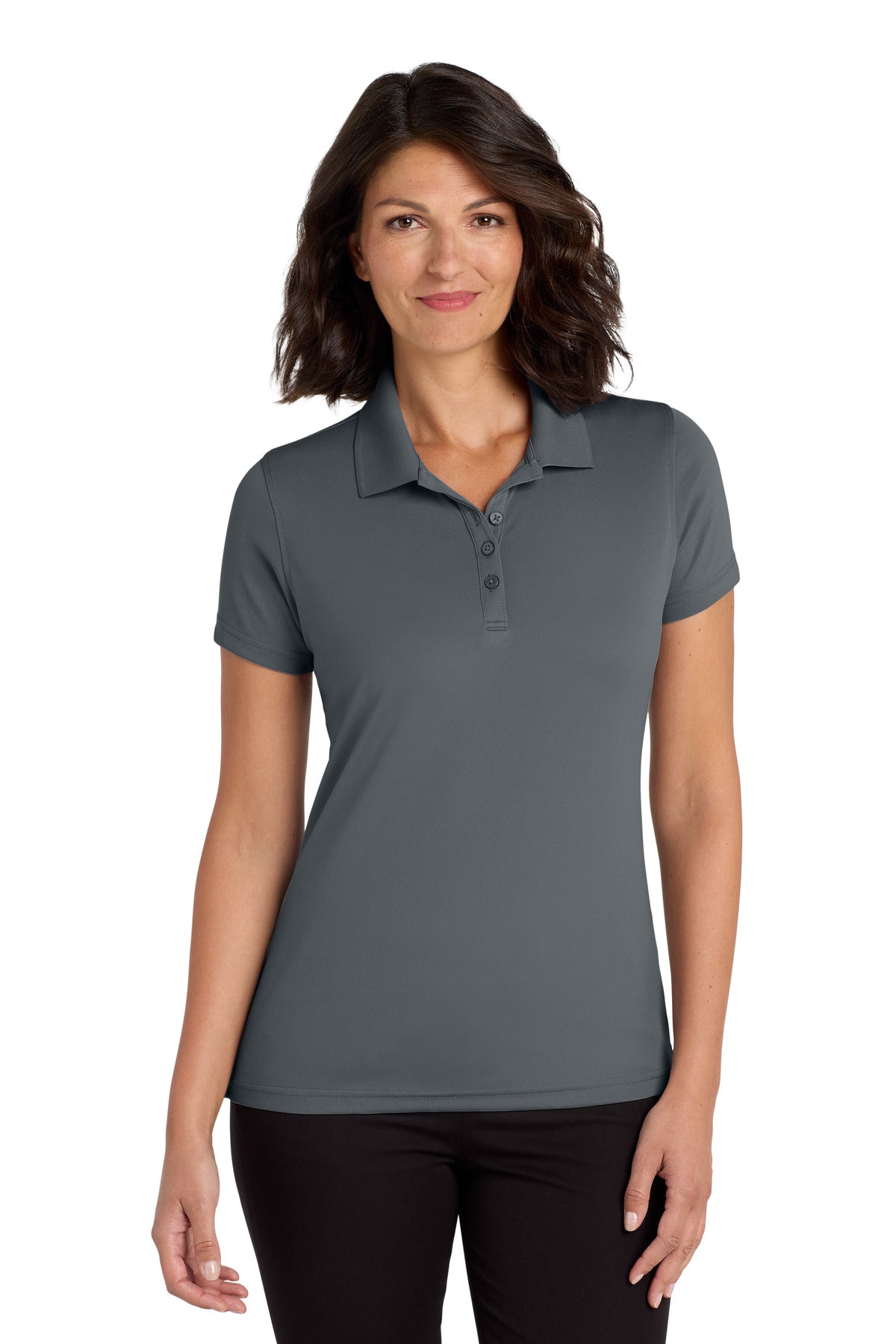 Port Authority Women's Dry Zone UV Micro-Mesh Polo. LK110 - Graphite
