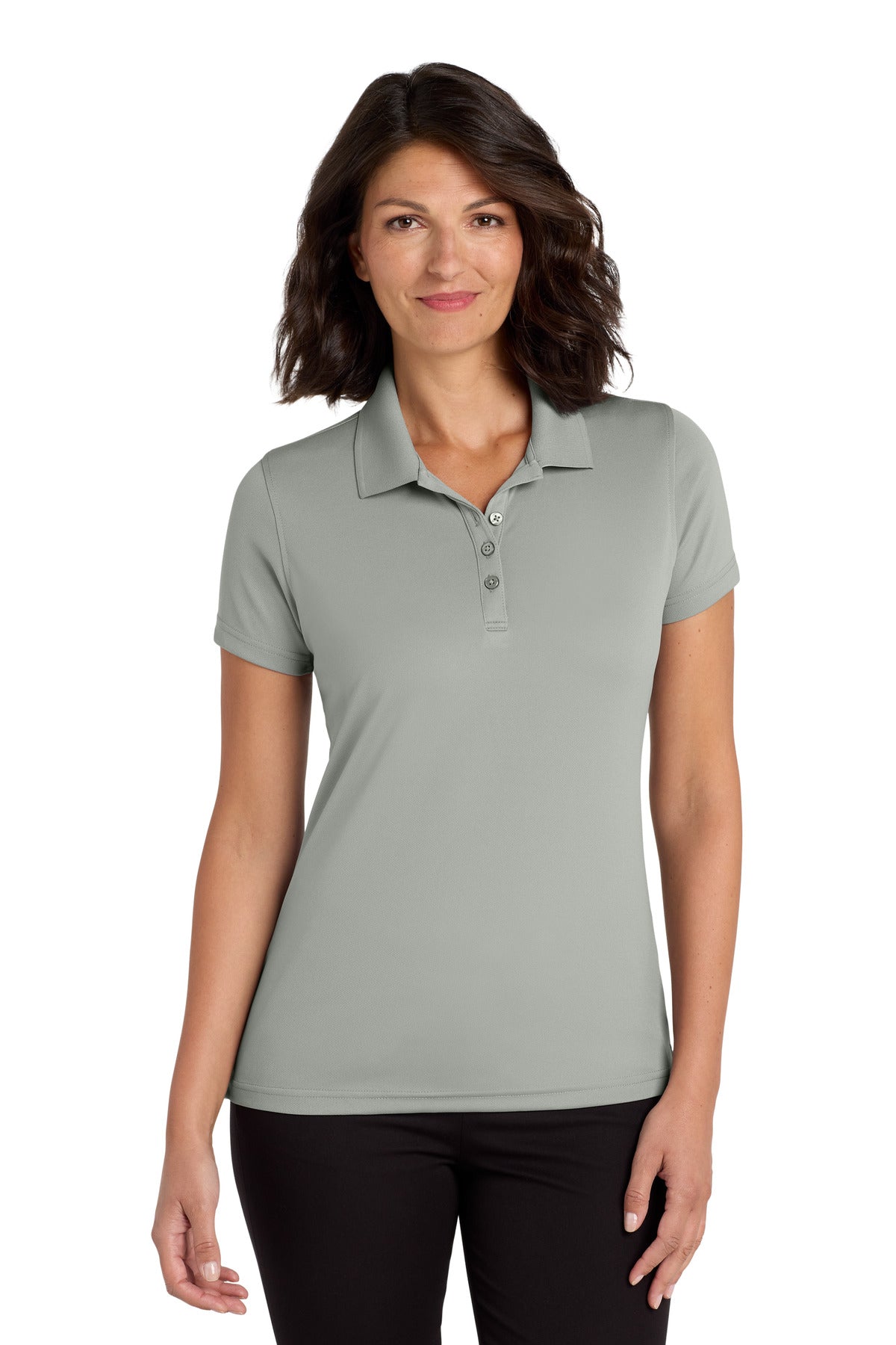 Port Authority Women's Dry Zone UV Micro-Mesh Polo. LK110 - Gusty Grey