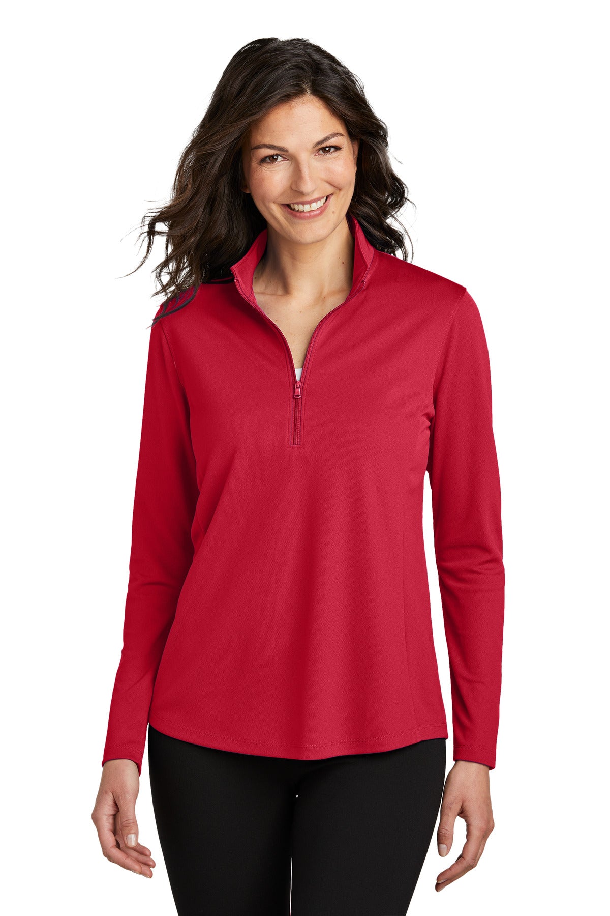 Port Authority Women's Dry Zone UV Micro-Mesh 1/4-Zip LK112 - Rich Red