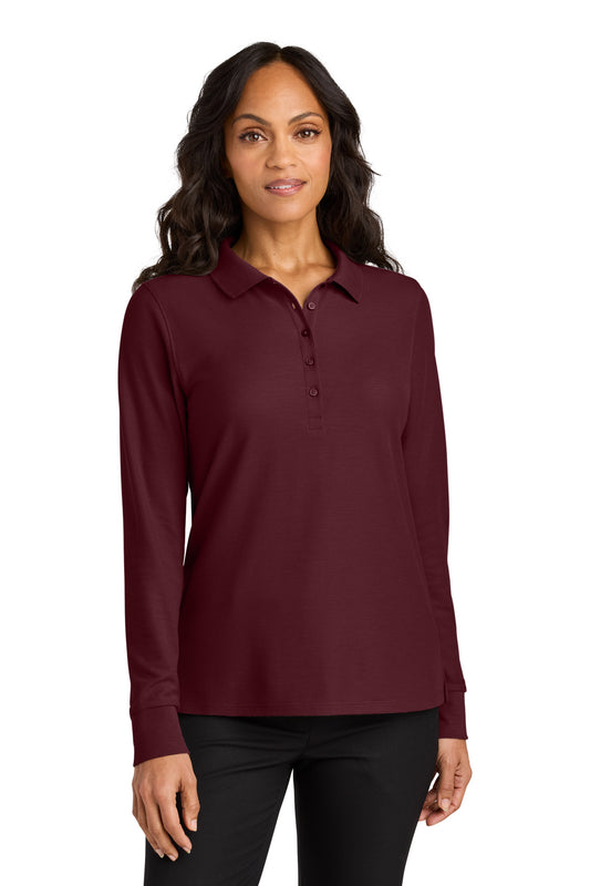 Port Authority Women's Wearever Signature Pique Long Sleeve Polo LK200LS - Burgundy
