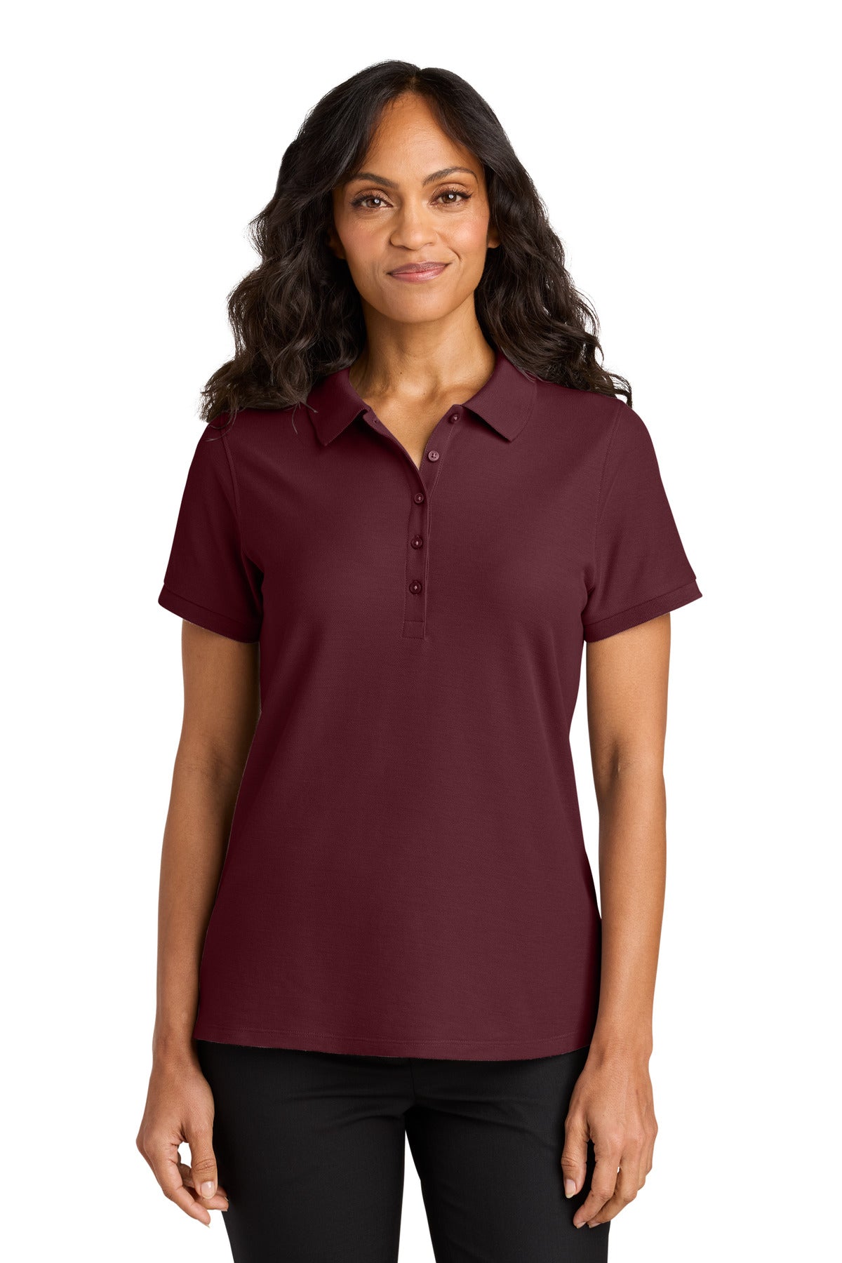 Port Authority Women's Wearever Signature Pique Polo LK200 - Burgundy