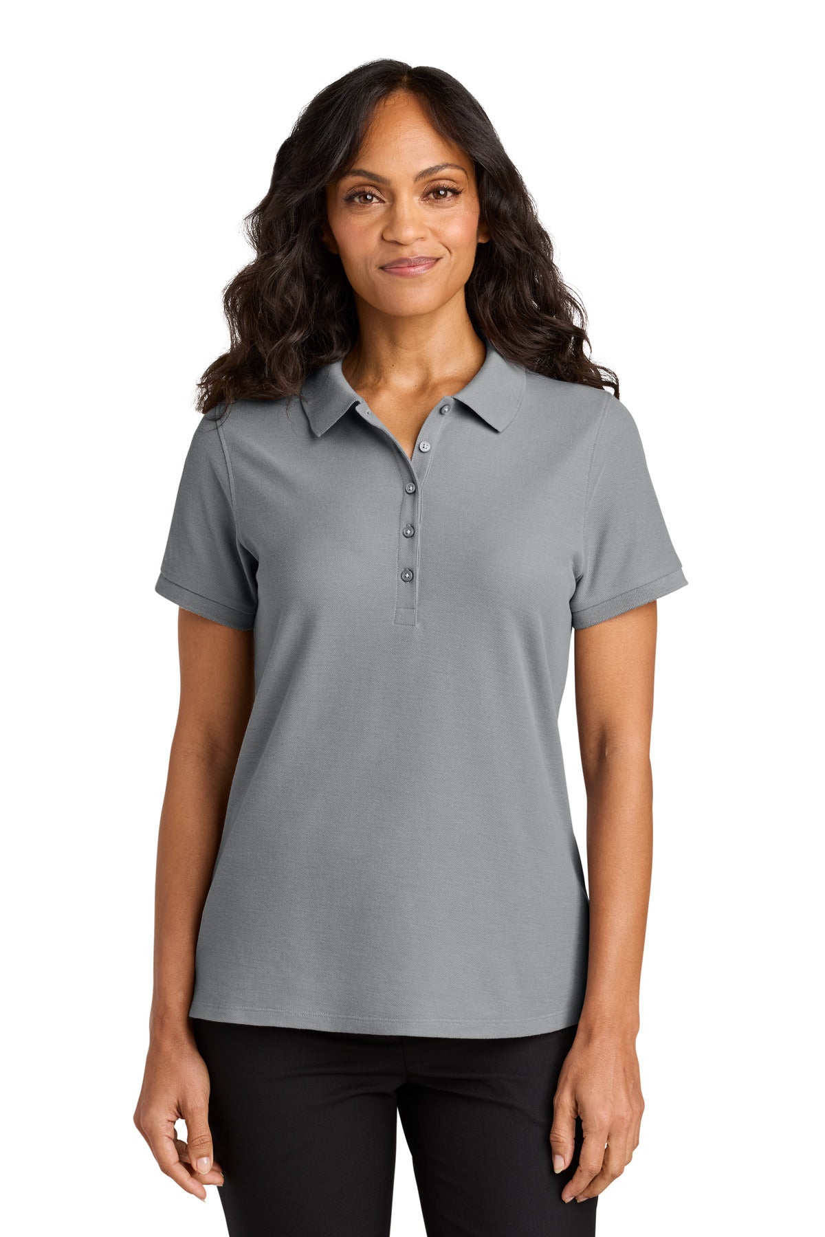 Port Authority Women's Wearever Signature Pique Polo LK200 - Gusty Grey