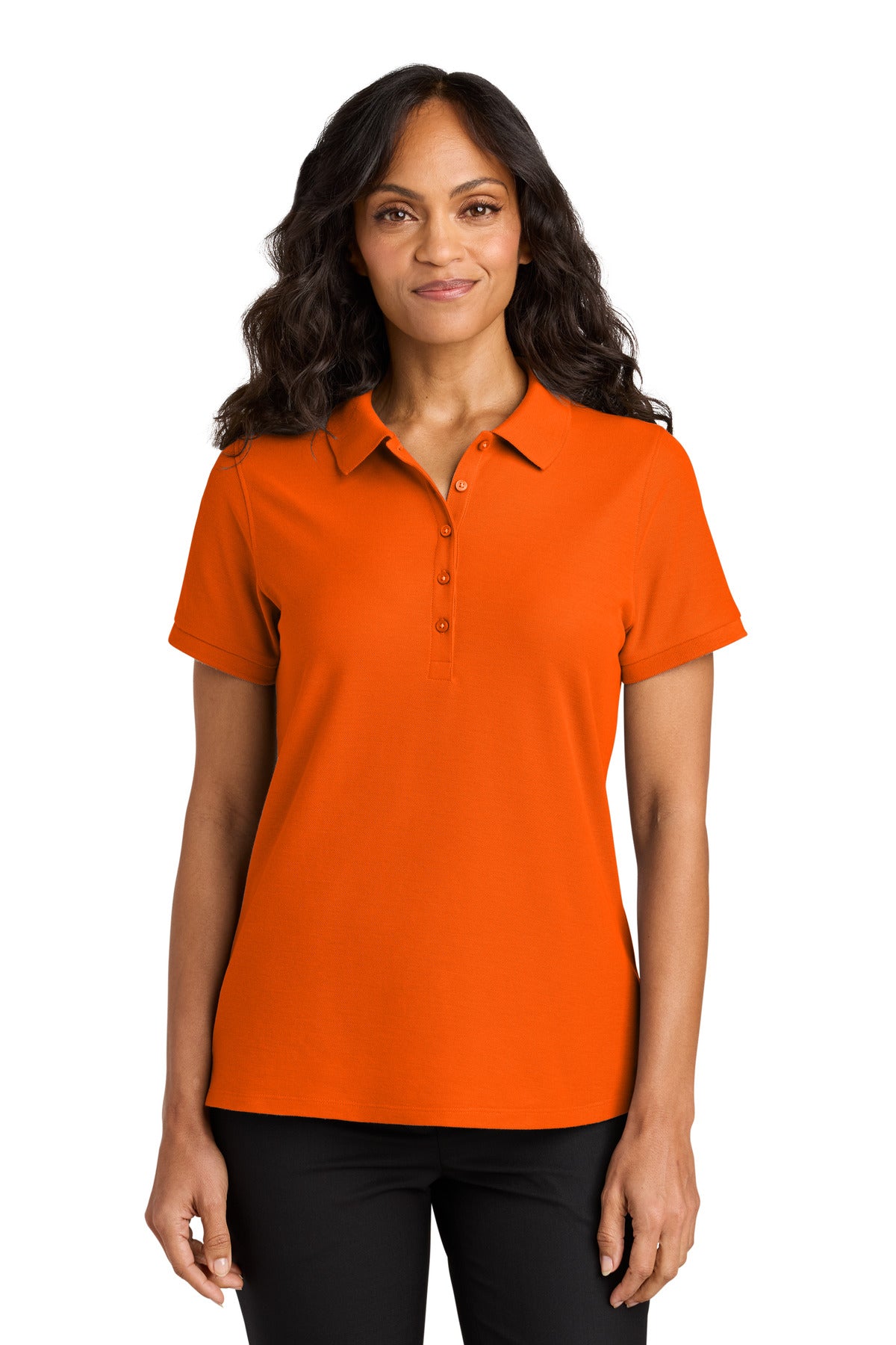 Port Authority Women's Wearever Signature Pique Polo LK200 - Neon Orange