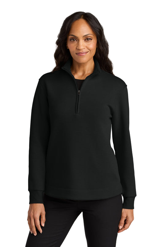 Port Authority Women's Wearever Signature Double Pique 1/4-Zip LK210 - Deep Black