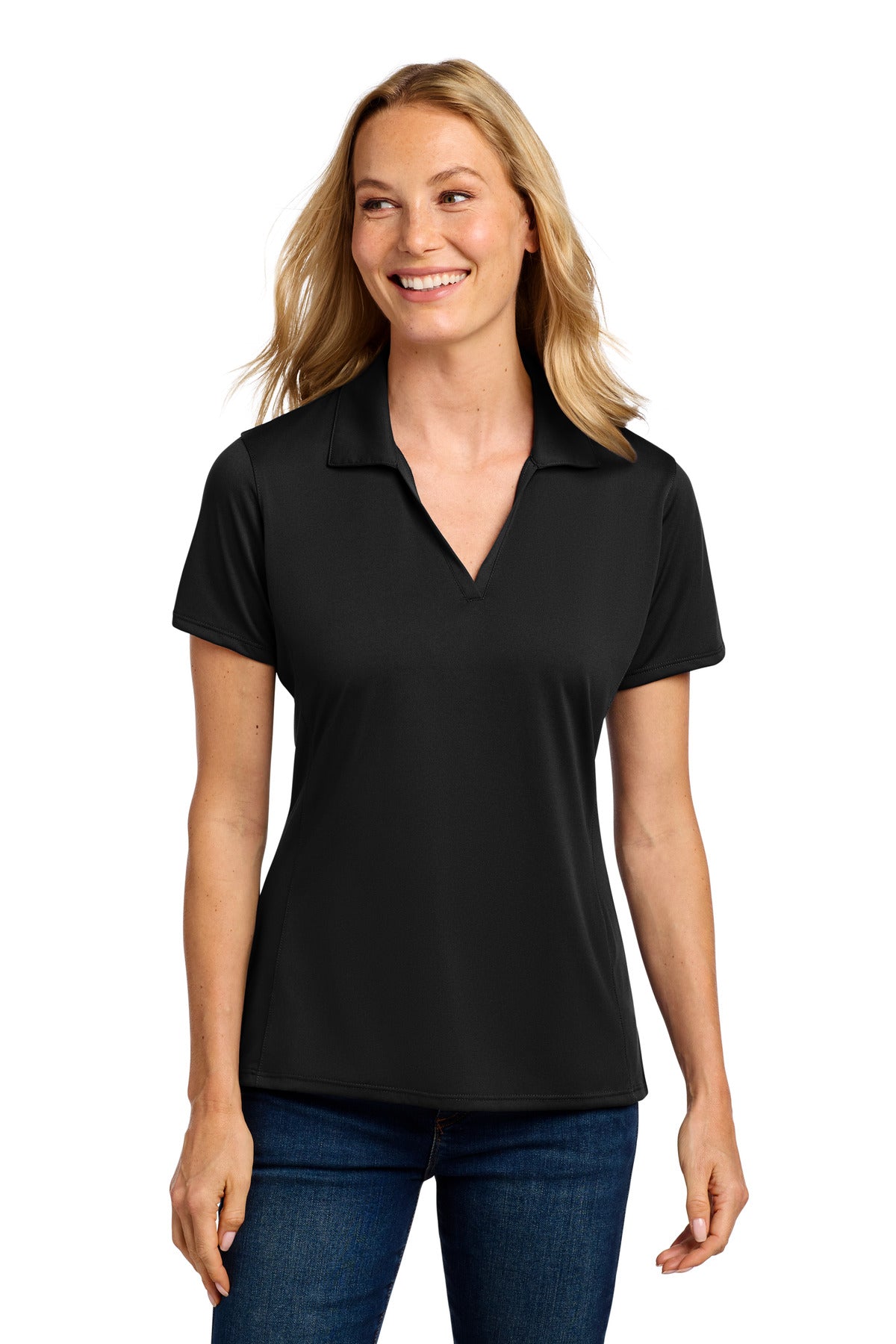 Port Authority Women's Performance Staff Polo LK398 - Black
