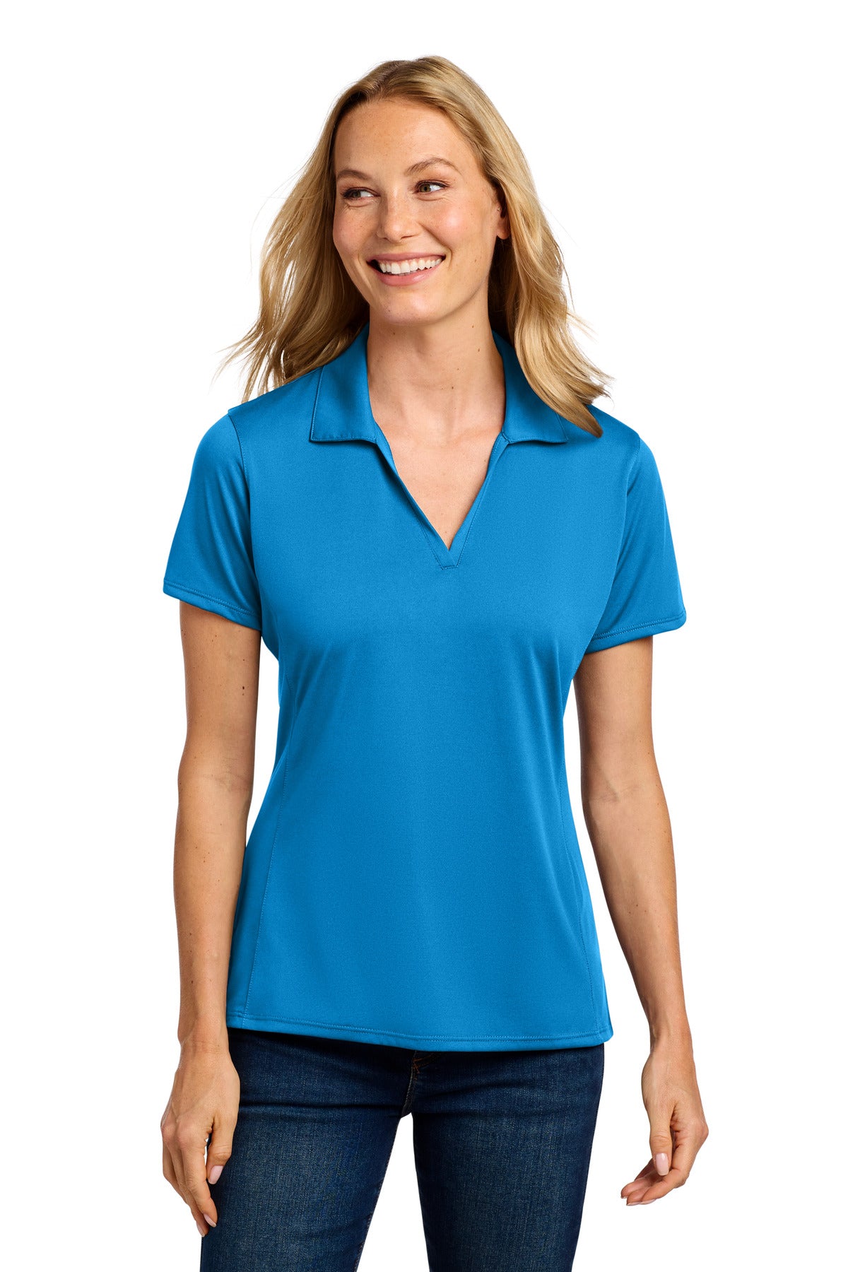 Port Authority Women's Performance Staff Polo LK398 - Brilliant Blue