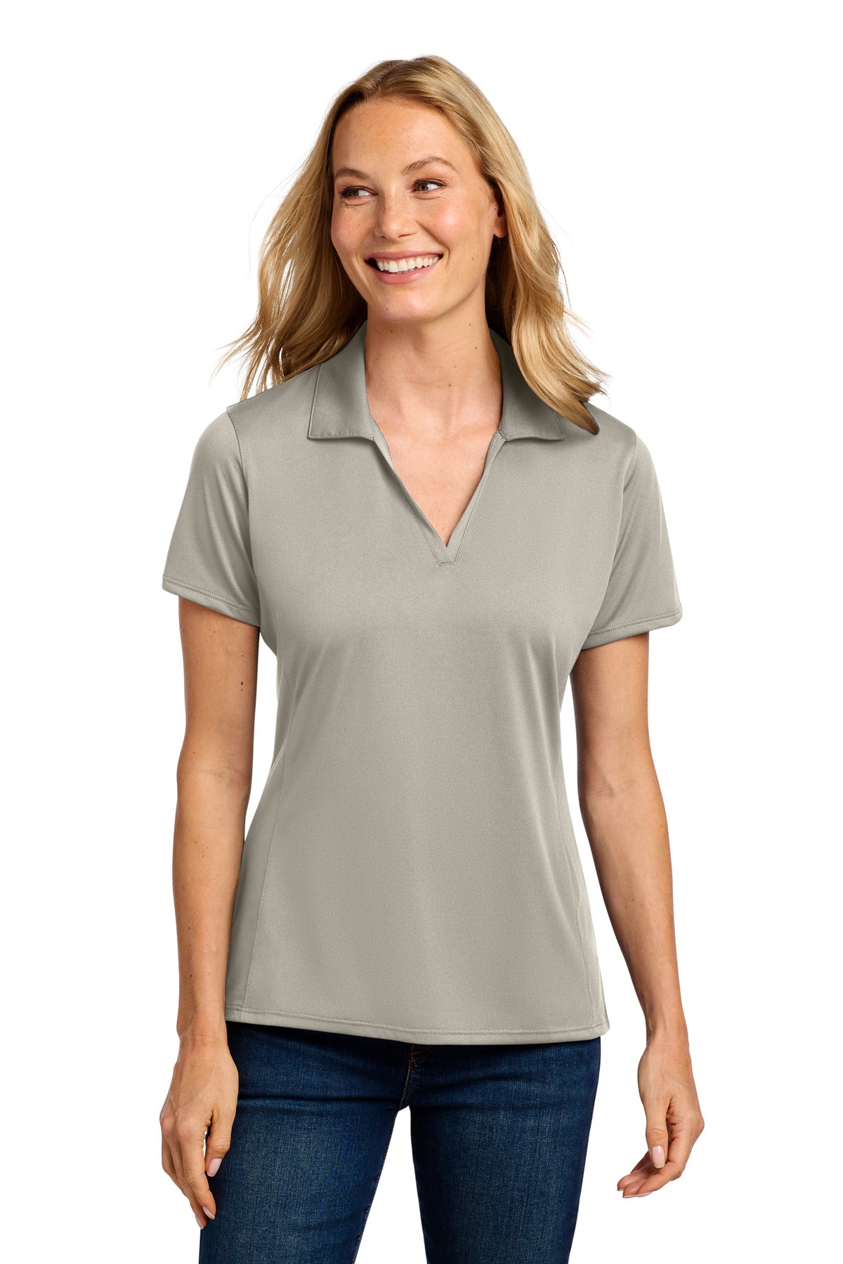 Port Authority Women's Performance Staff Polo LK398 - Silver