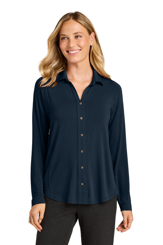 Port Authority Women's Luxe Knit Button Tunic LK5602 - River Blue Navy