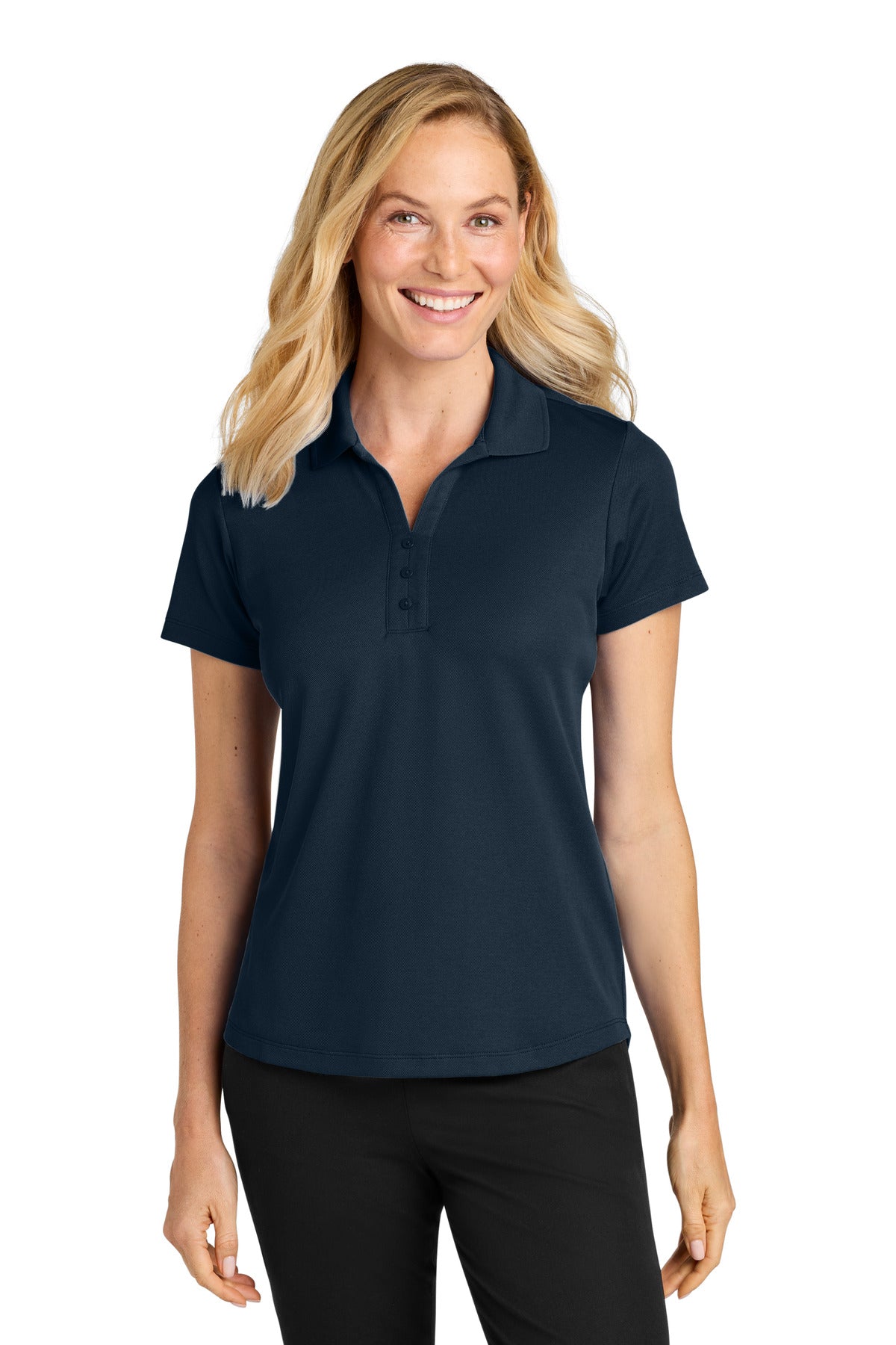 Port Authority Women's Plaited Pique Polo LK620 - Night Navy