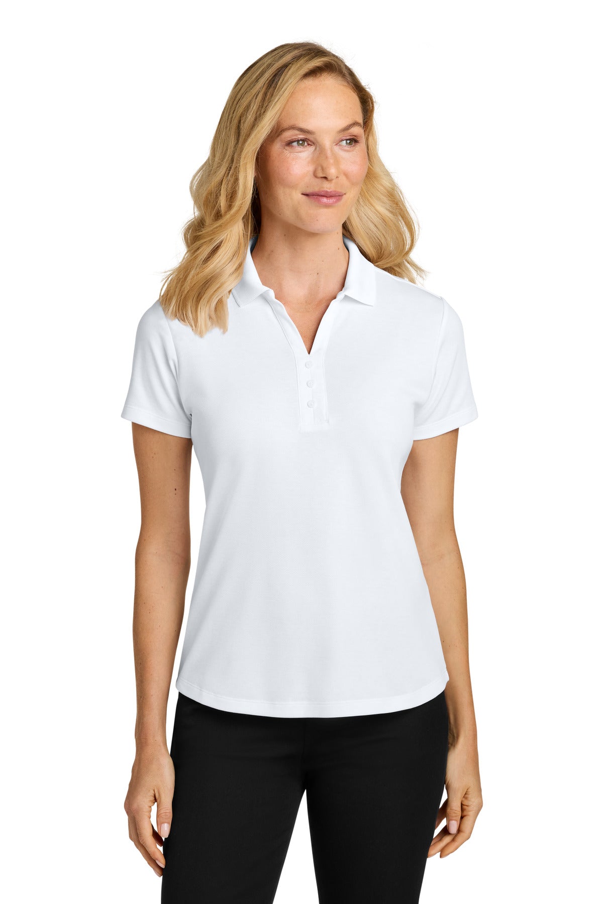Port Authority Women's Plaited Pique Polo LK620 - White