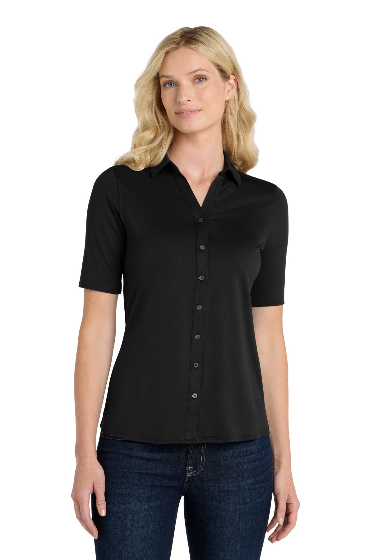 Port Authority Women's City Stretch Top. LK682 - Black