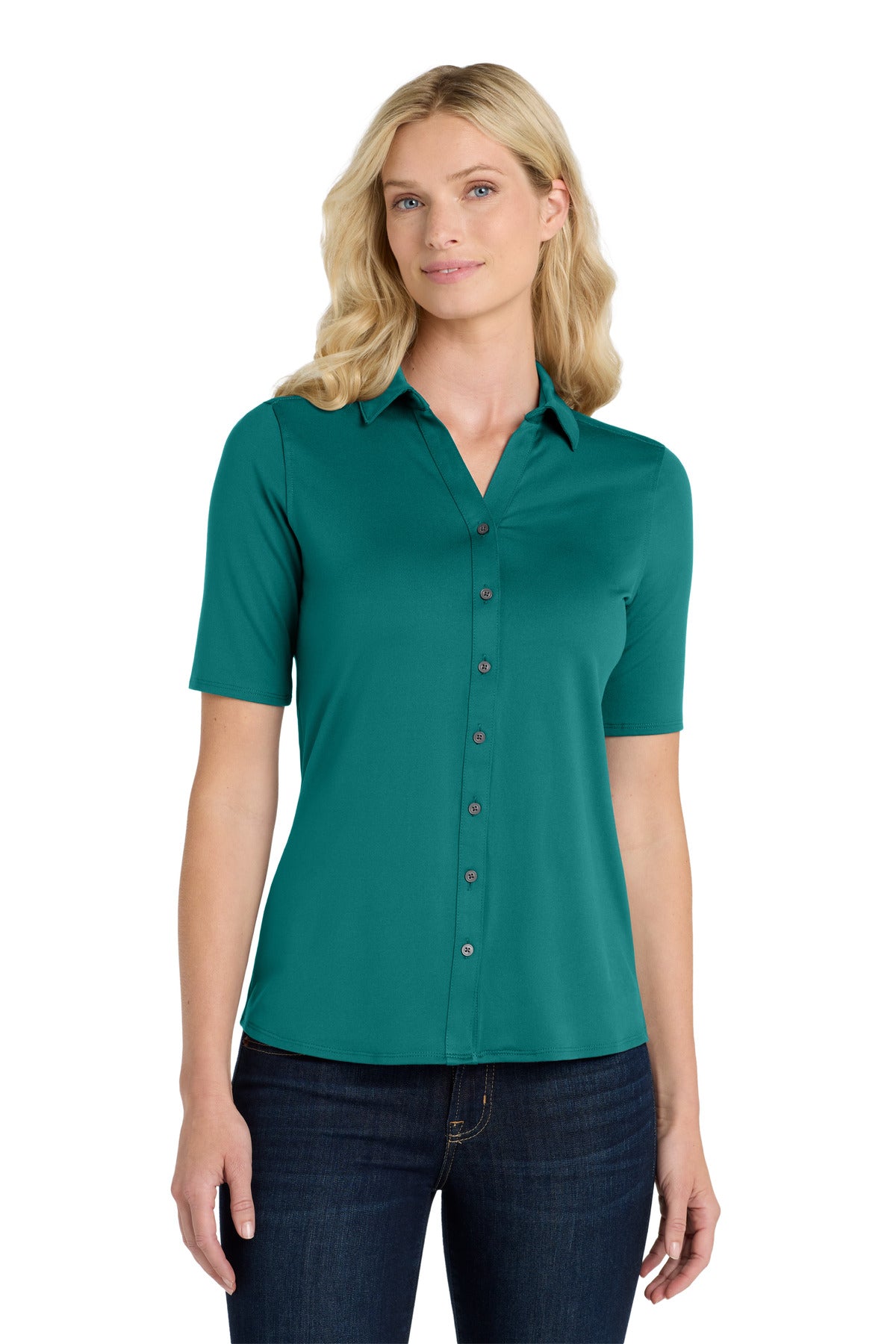 Port Authority Women's City Stretch Top. LK682 - Dark Teal