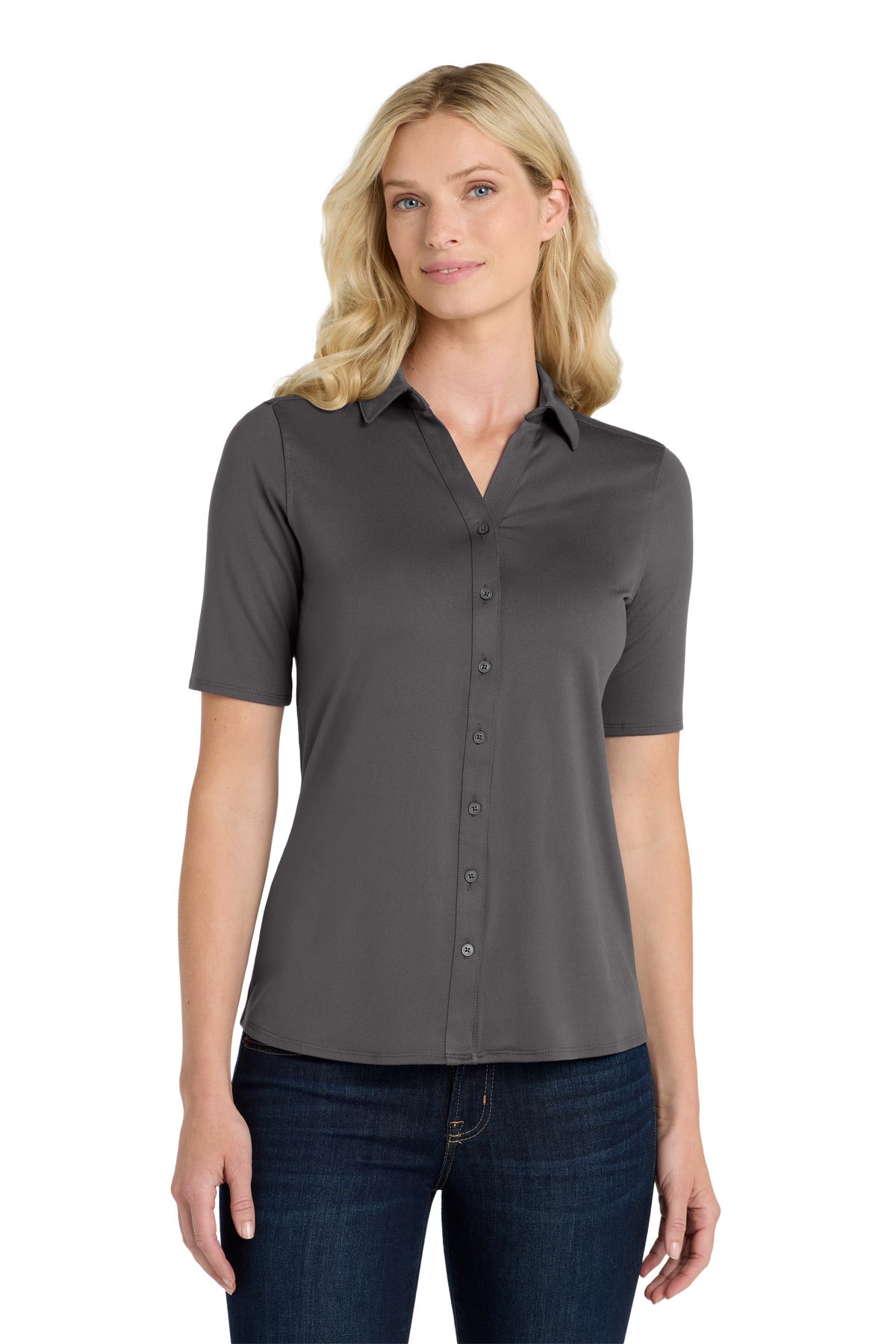 Port Authority Women's City Stretch Top. LK682 - Graphite
