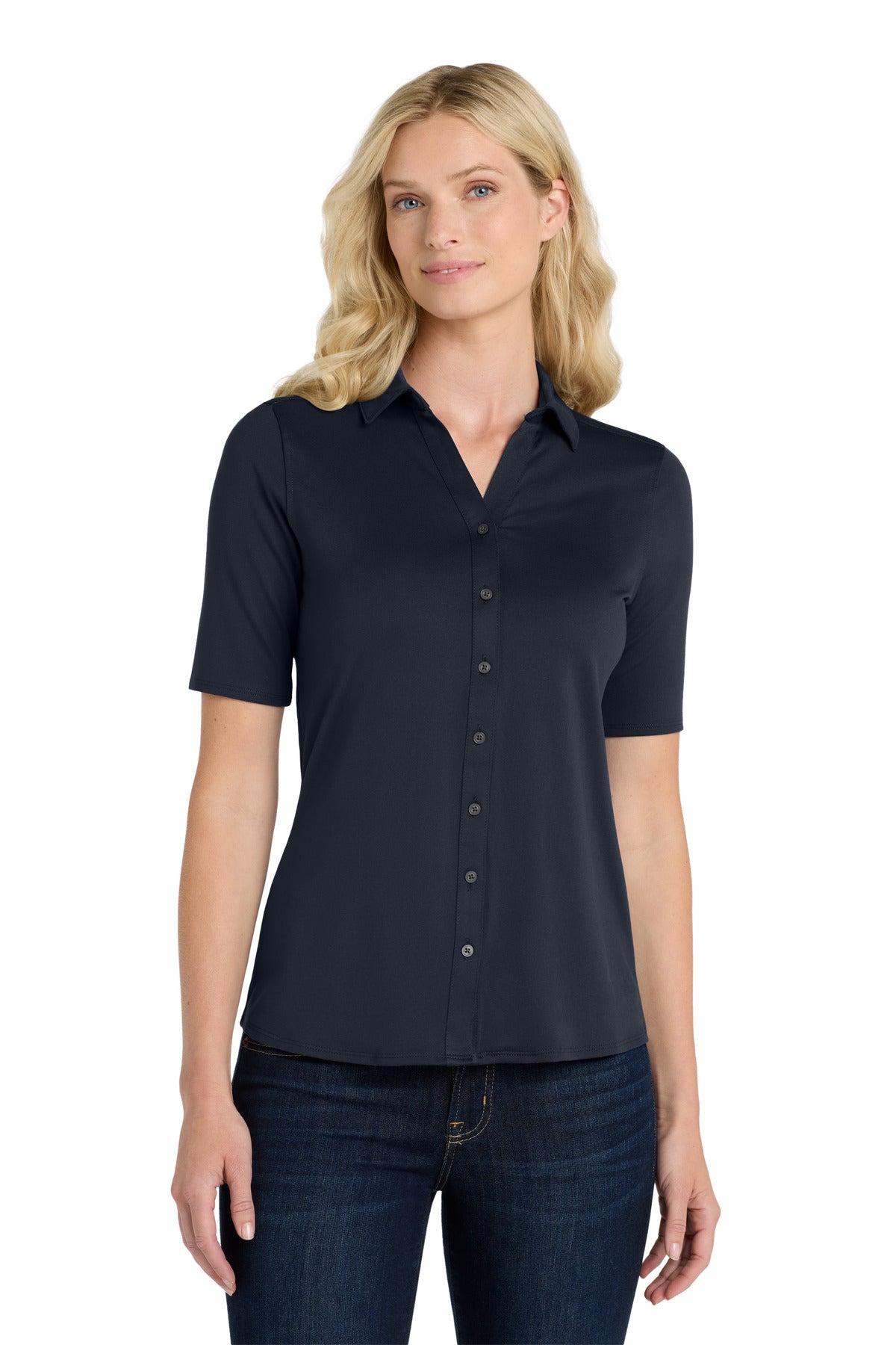 Port Authority Women's City Stretch Top. LK682 - River Blue Navy