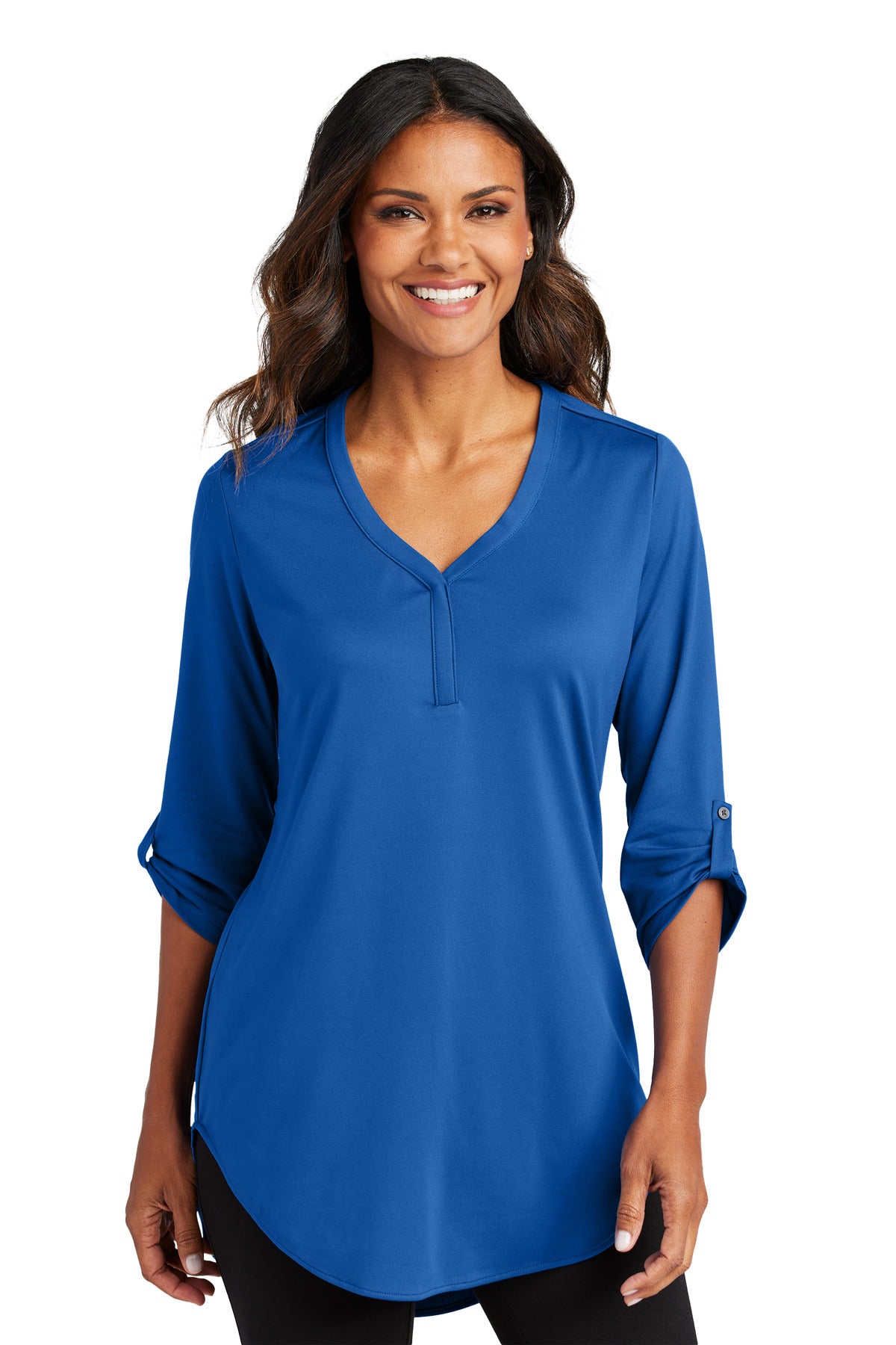 Port Authority Women's City Stretch 3/4-Sleeve Tunic LK6840 - True Blue