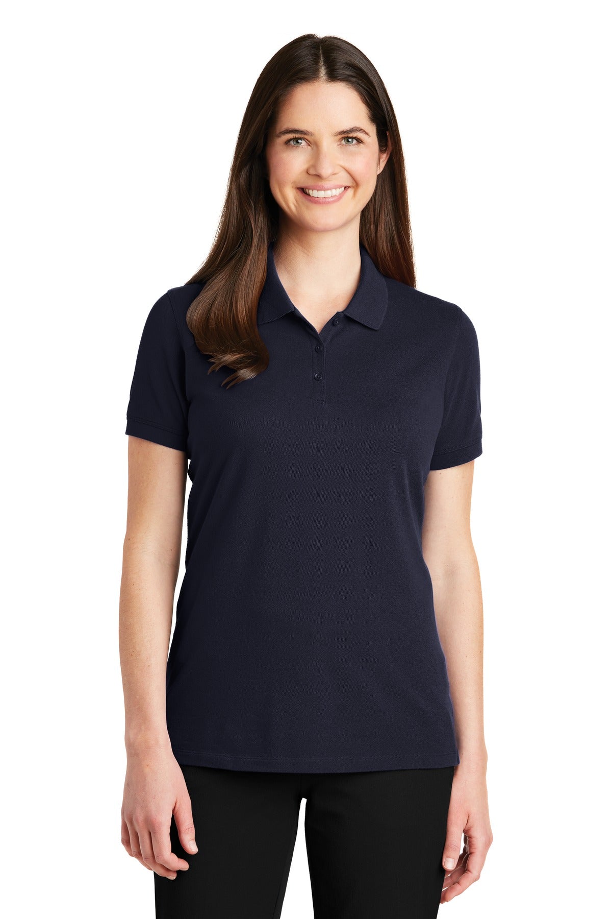 Port Authority Women's EZCotton Polo. LK8000 - Navy