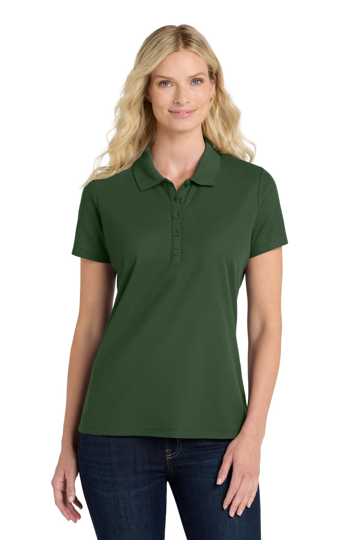 Port Authority Women's SuperPro React  Polo. LK810 - Dark Green