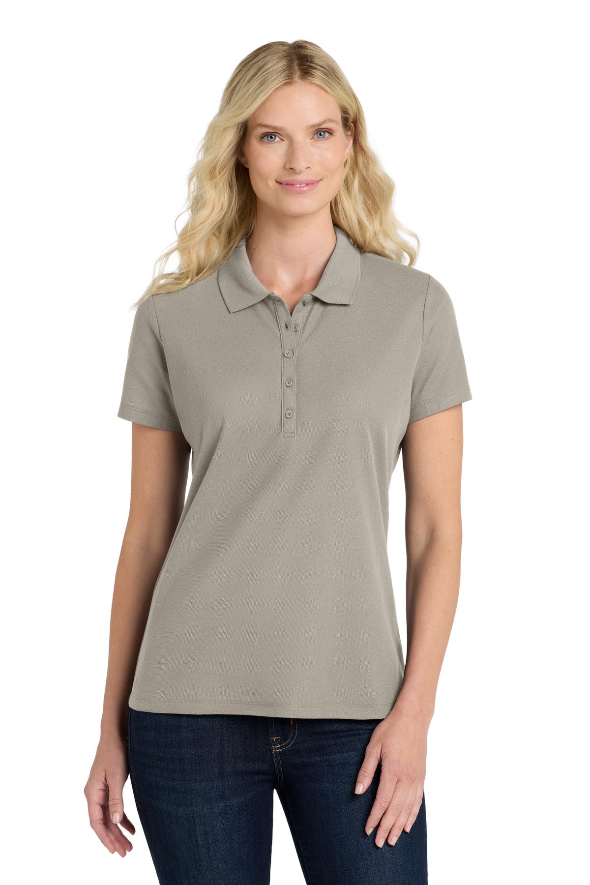 Port Authority Women's SuperPro React  Polo. LK810 - Gusty Grey