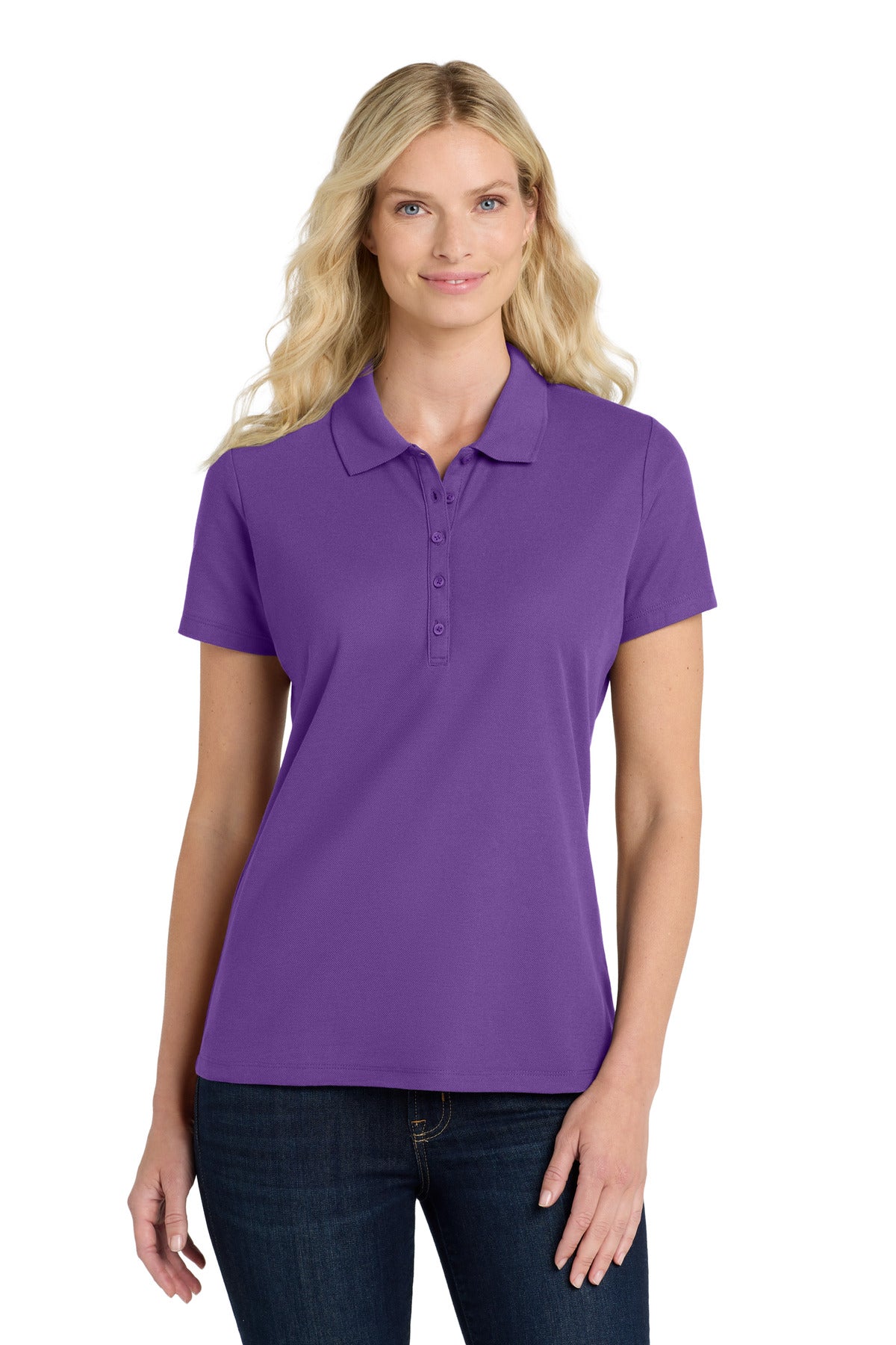 Port Authority Women's SuperPro React  Polo. LK810 - Purple