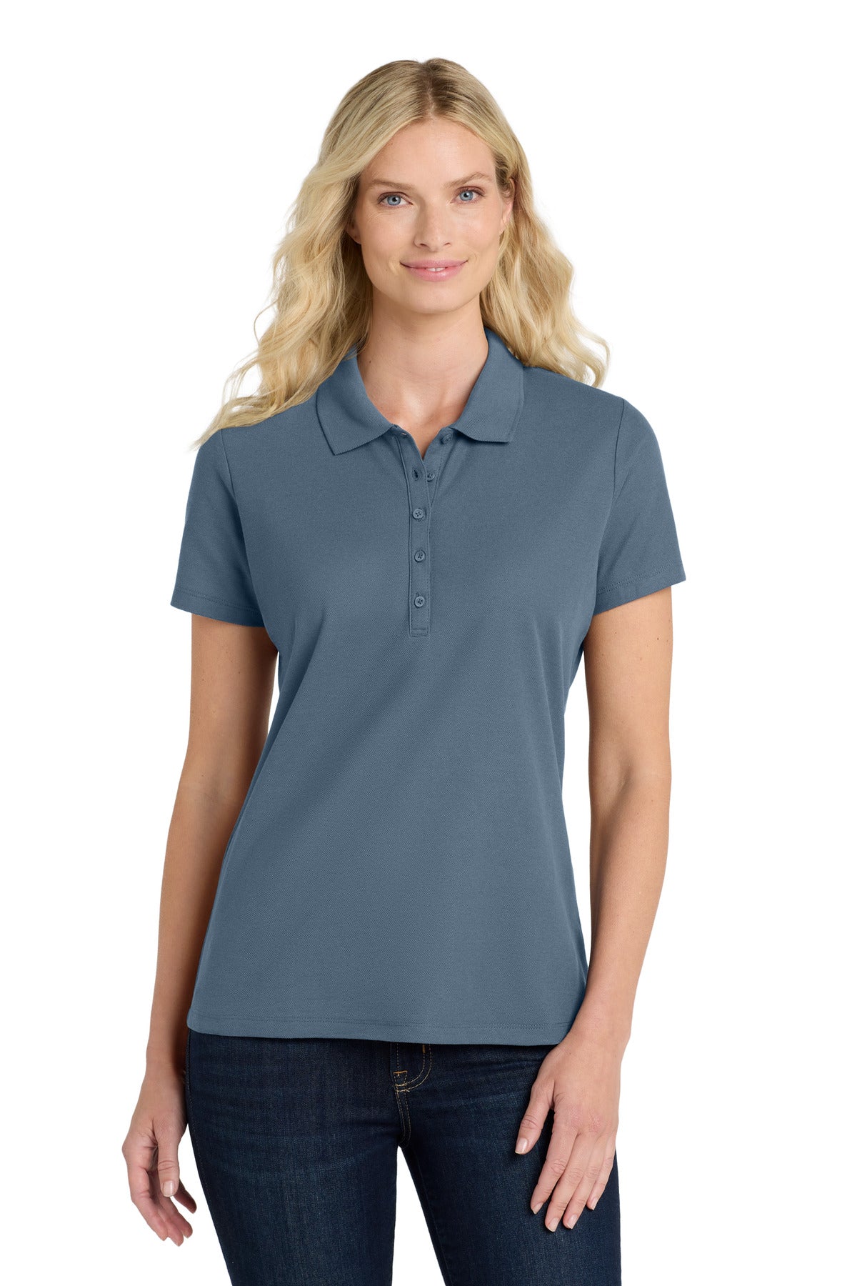 Port Authority Women's SuperPro React  Polo. LK810 - Regatta Blue