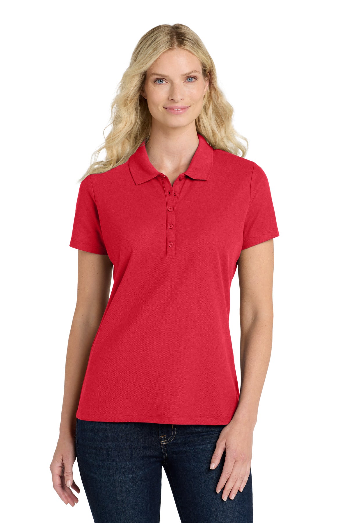 Port Authority Women's SuperPro React  Polo. LK810 - Rich Red