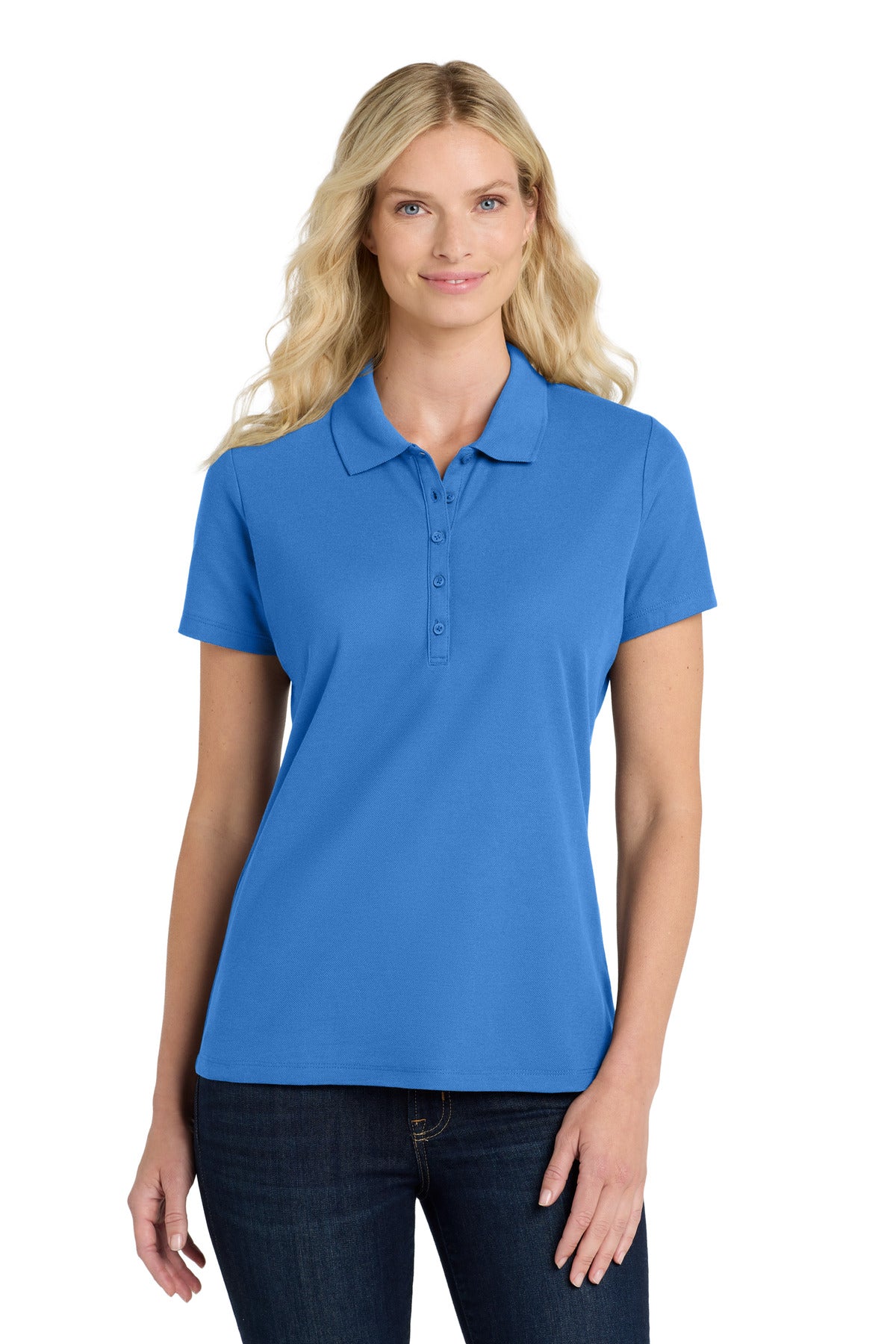Port Authority Women's SuperPro React  Polo. LK810 - Strong Blue