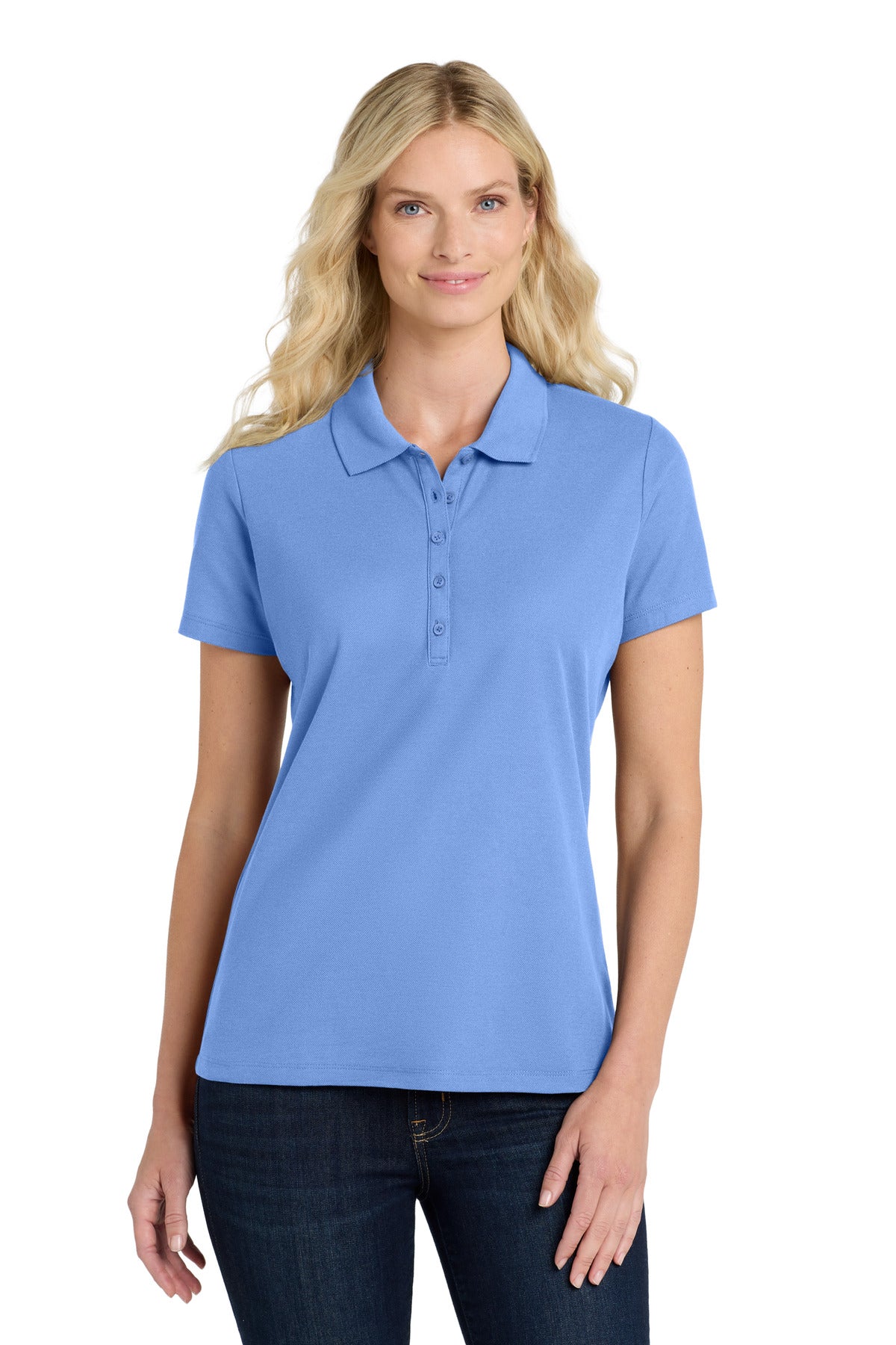 Port Authority Women's SuperPro React  Polo. LK810 - Ultramarine Blue