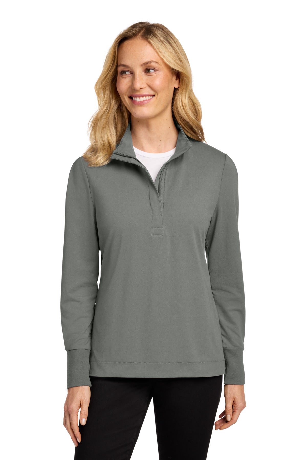 Port Authority Women's Fairway Stretch 1/4-Zip LK829 - Shadow Grey