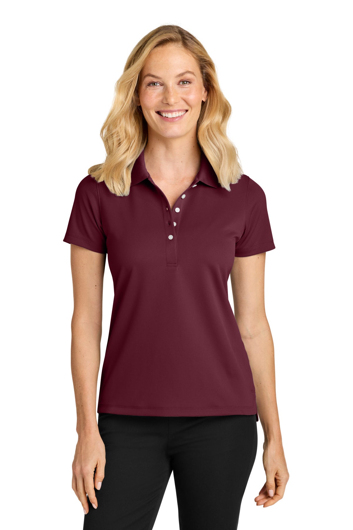 Port Authority Women's Dry Zone Stain-Release Grid Polo LK845 - Club Burgundy