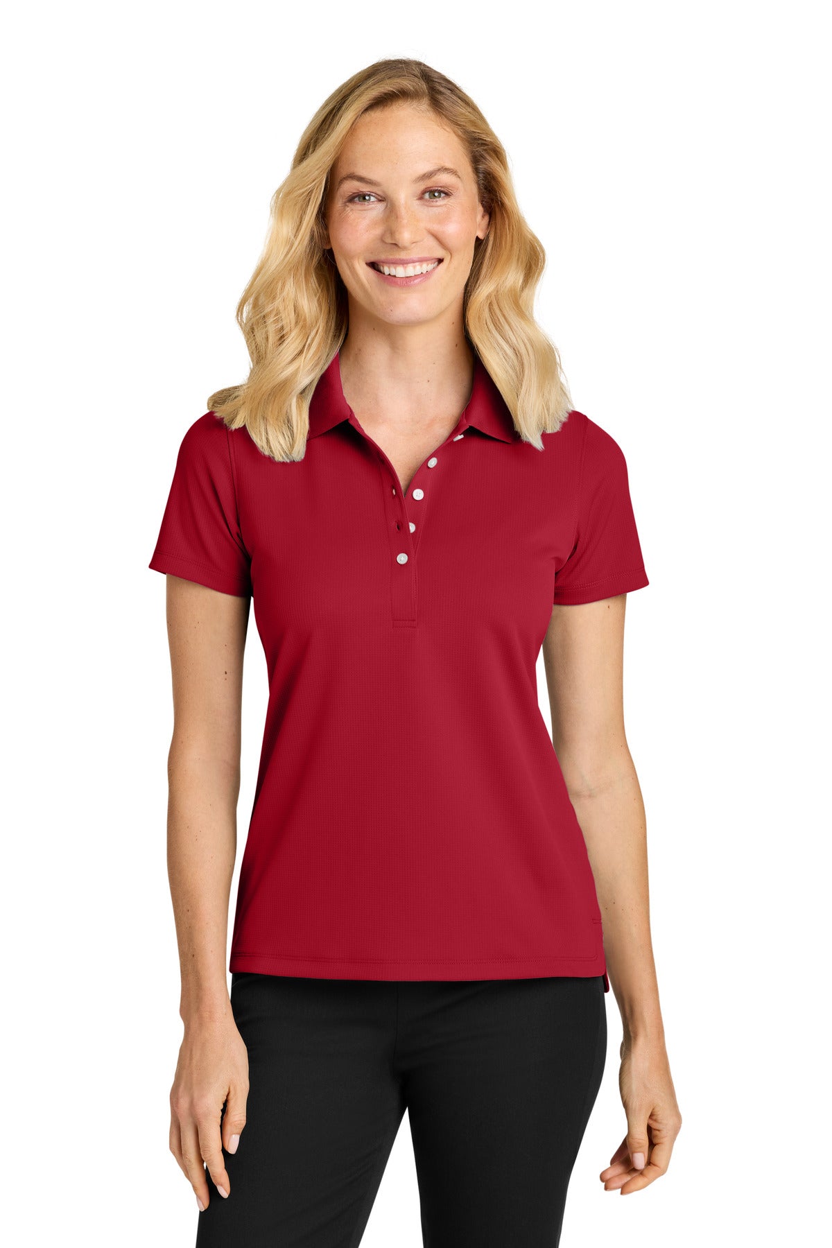 Port Authority Women's Dry Zone Stain-Release Grid Polo LK845 - Rich Red