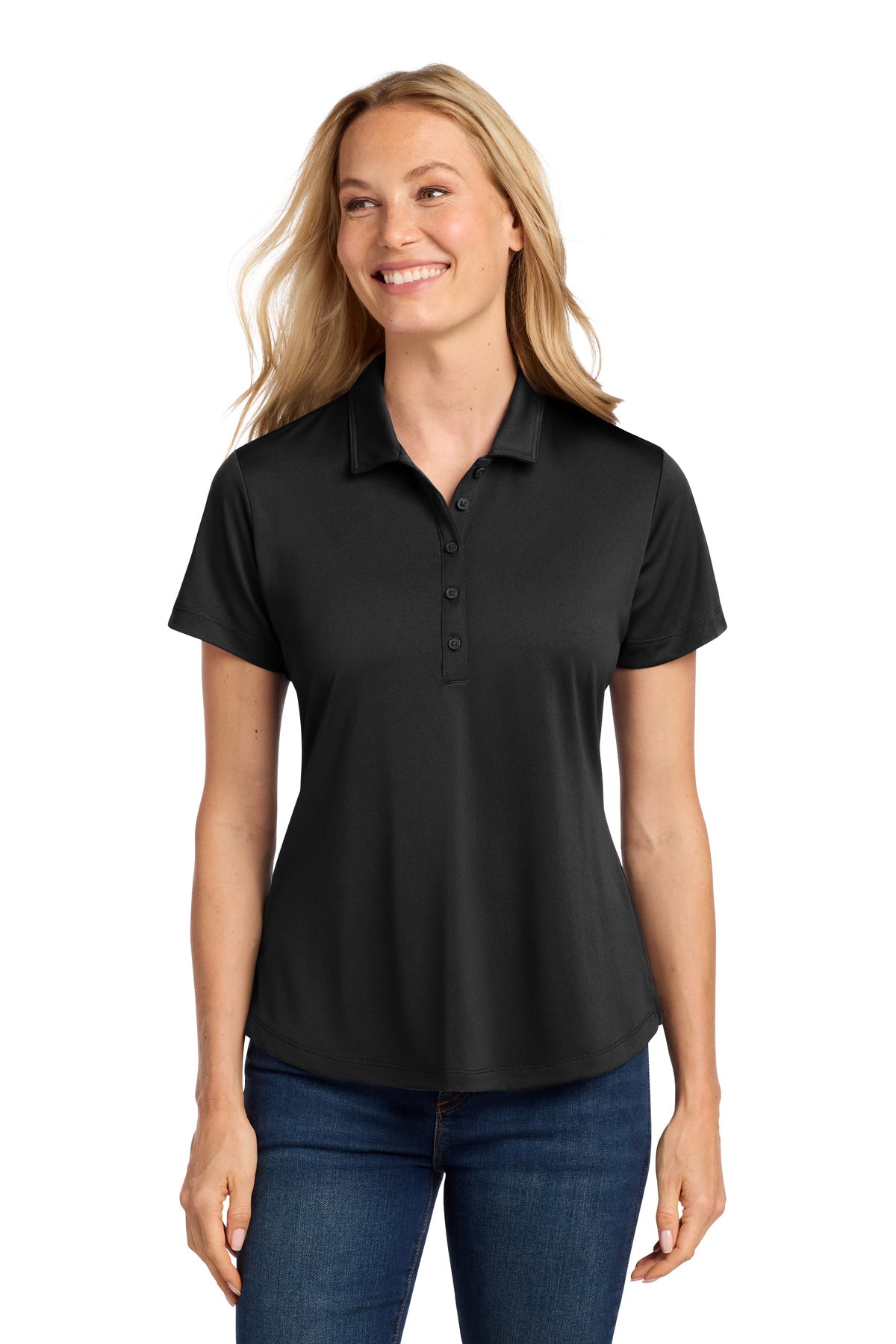 Port Authority Women's C-FREE Snag-Proof Polo LK864 - Deep Black
