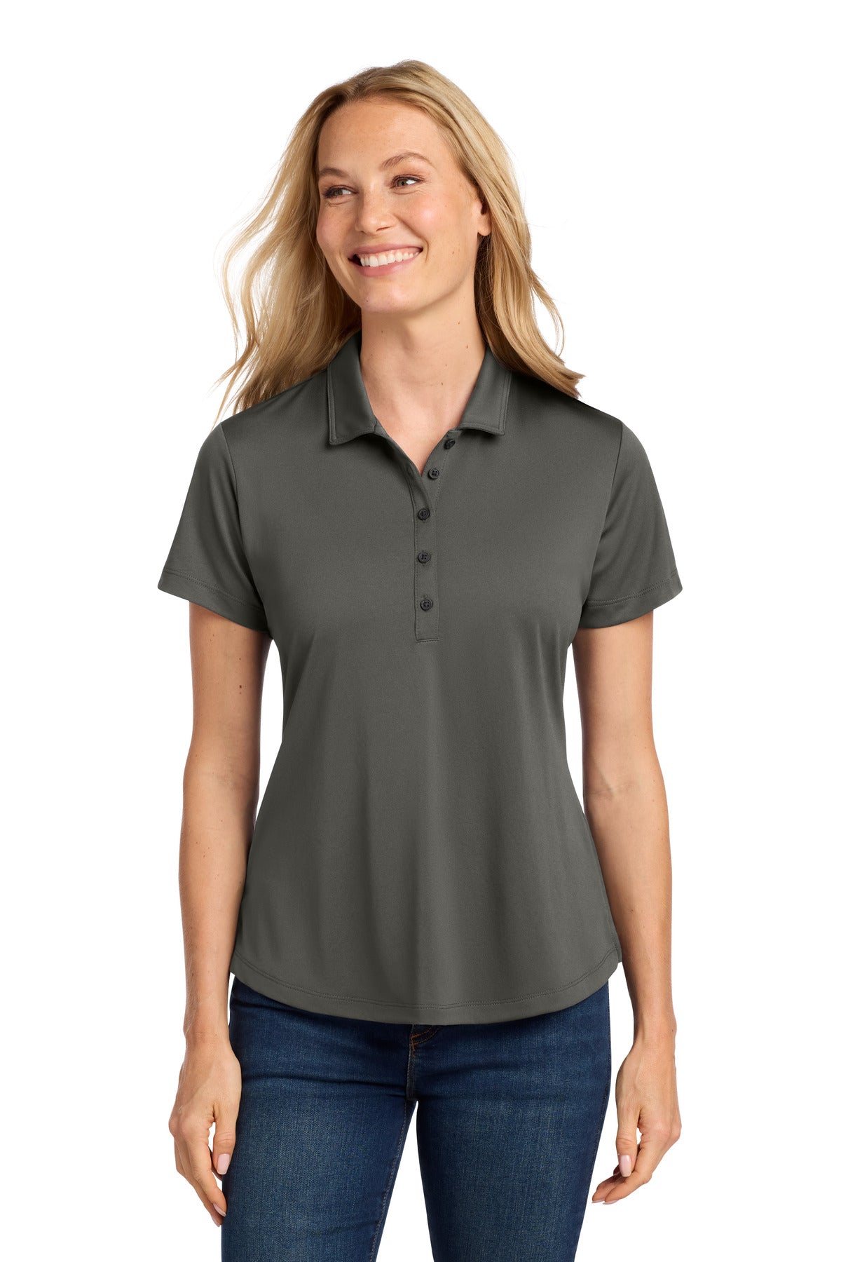 Port Authority Women's C-FREE Snag-Proof Polo LK864 - Grey Steel