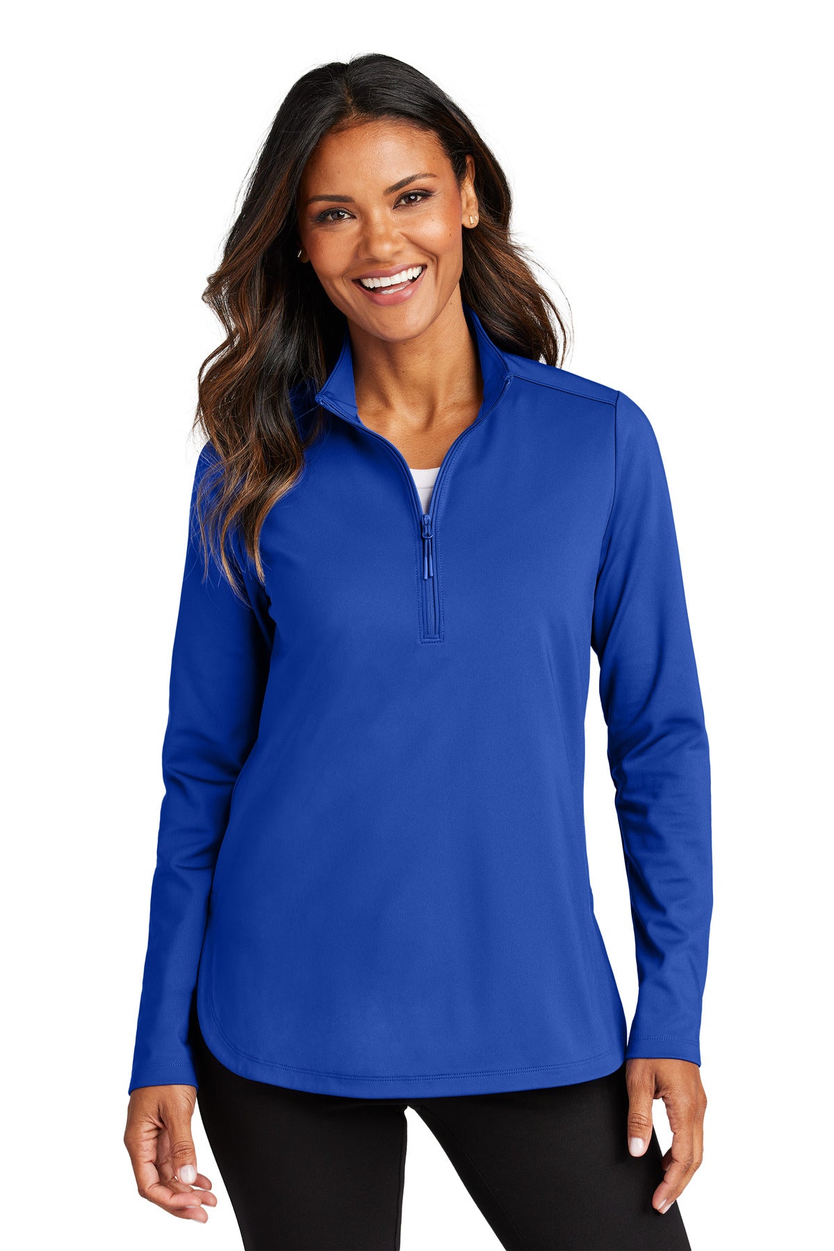 Port Authority Women's C-FREE Double Knit 1/4-Zip LK880 - True Royal