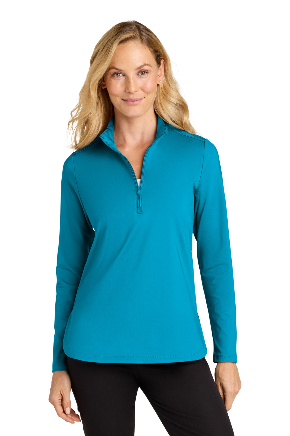 Port Authority Women's C-FREE Double Knit 1/4-Zip LK880 - Parcel Blue