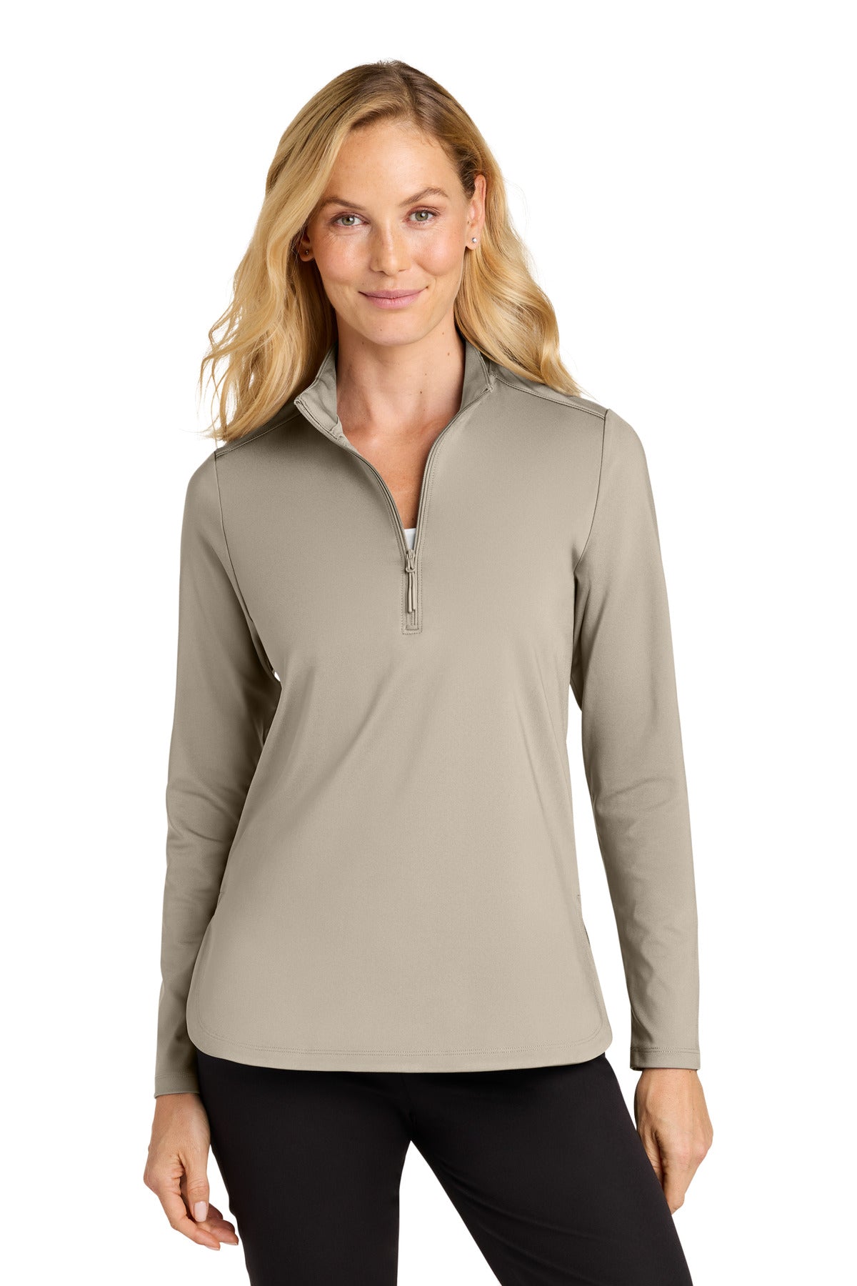 Port Authority Women's C-FREE Double Knit 1/4-Zip LK880 - Sahara