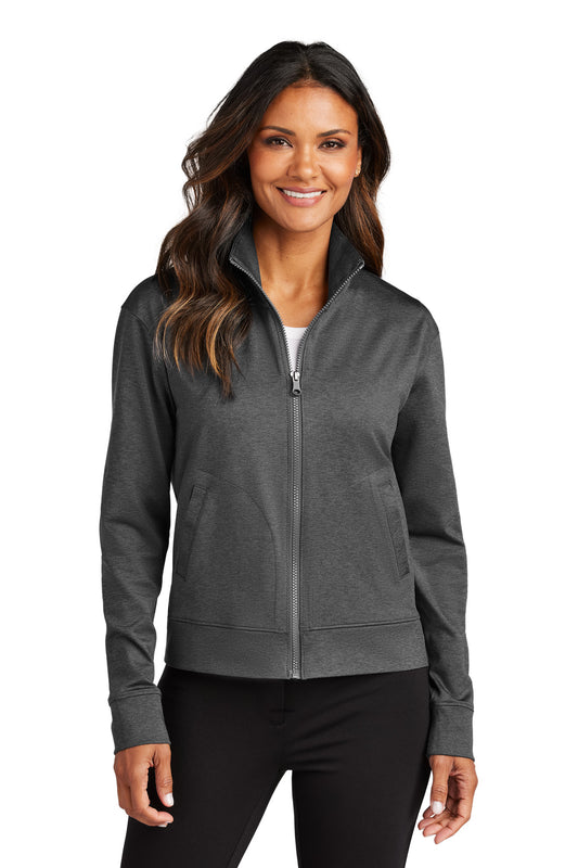 Port Authority Women's C-FREE Double Knit Full-Zip LK881 - Grey Steel Heather