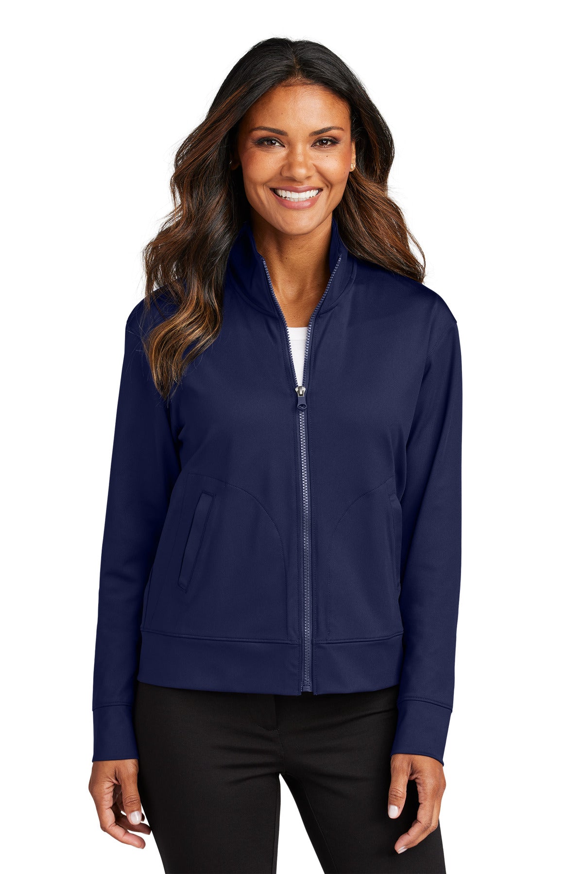 Port Authority Women's C-FREE Double Knit Full-Zip LK881 - True Navy