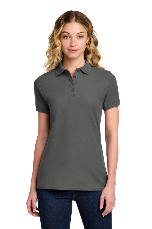 Port & Co Women's Core Blend Pique Polo. LKP155 - Charcoal