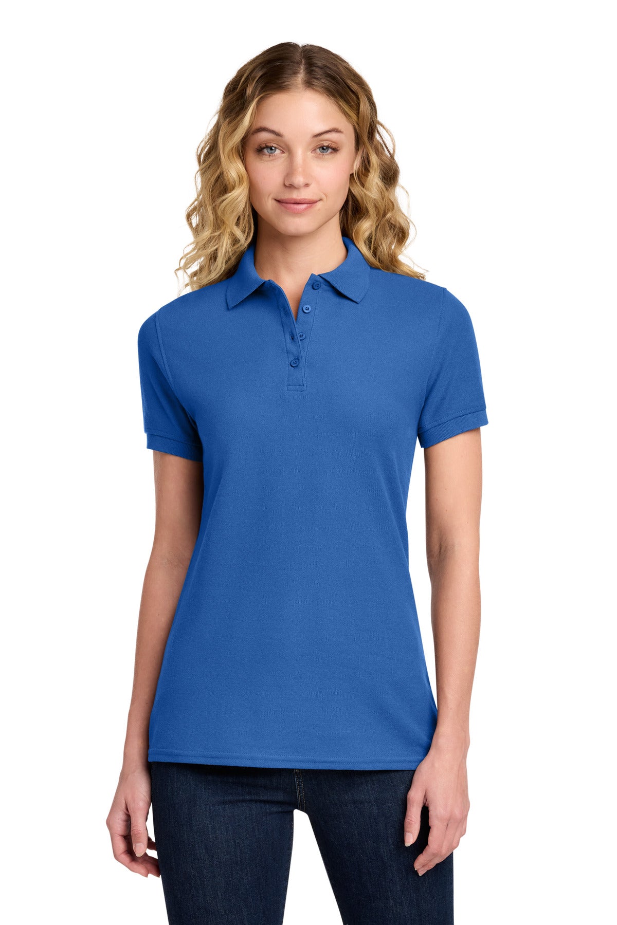 Port & Co Women's Core Blend Pique Polo. LKP155 - Royal