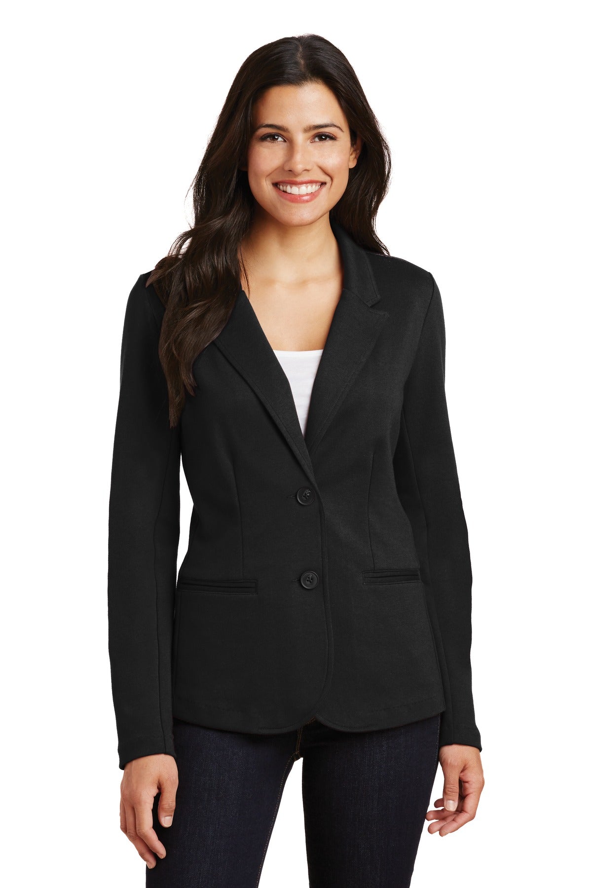 Port Authority Women's Knit Blazer. LM2000 - Black
