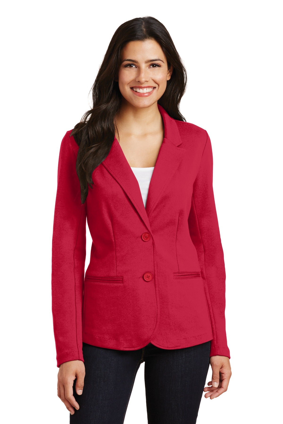 Port Authority Women's Knit Blazer. LM2000 - Rich Red