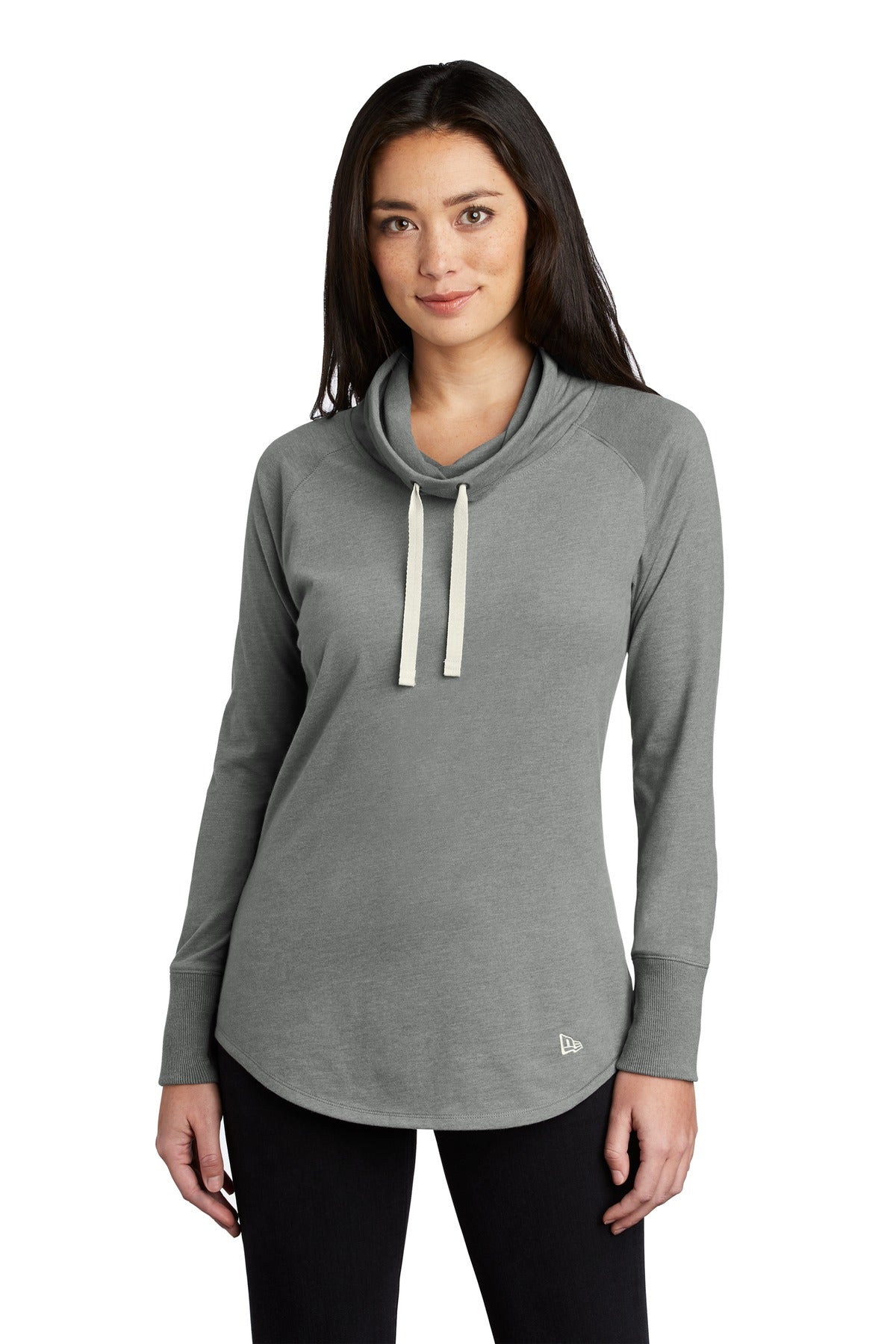 New Era  Women's Sueded Cotton Blend Cowl Tee LNEA123 - Shadow Grey Heather