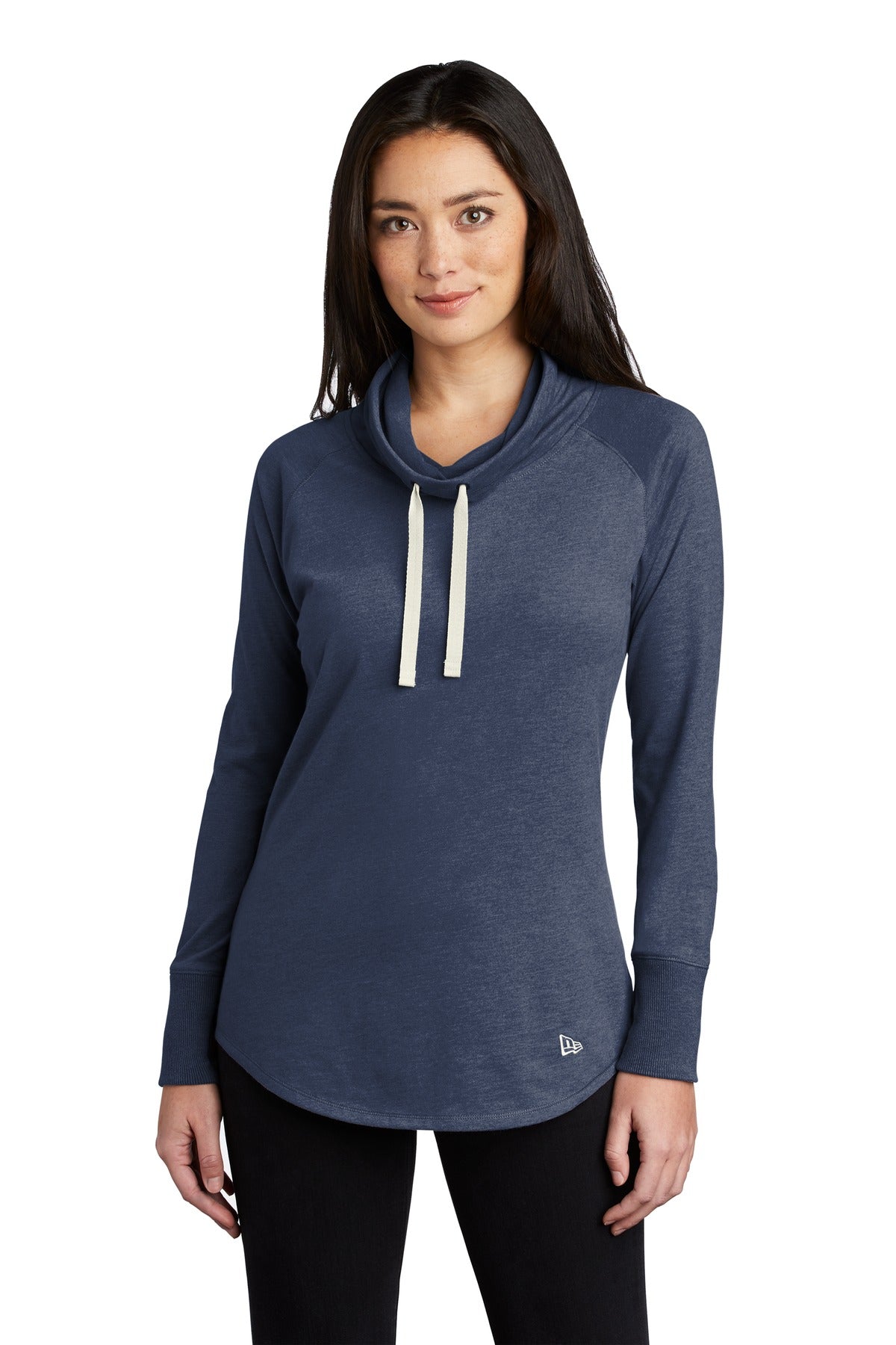New Era  Women's Sueded Cotton Blend Cowl Tee LNEA123 - True Navy Heather