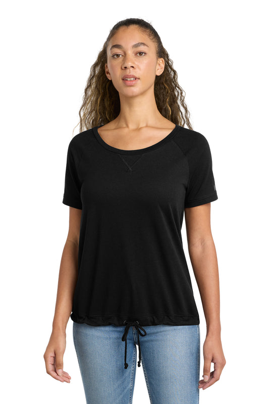 New Era  Women's Tri-Blend Performance Cinch Tee. LNEA133 - Black Solid